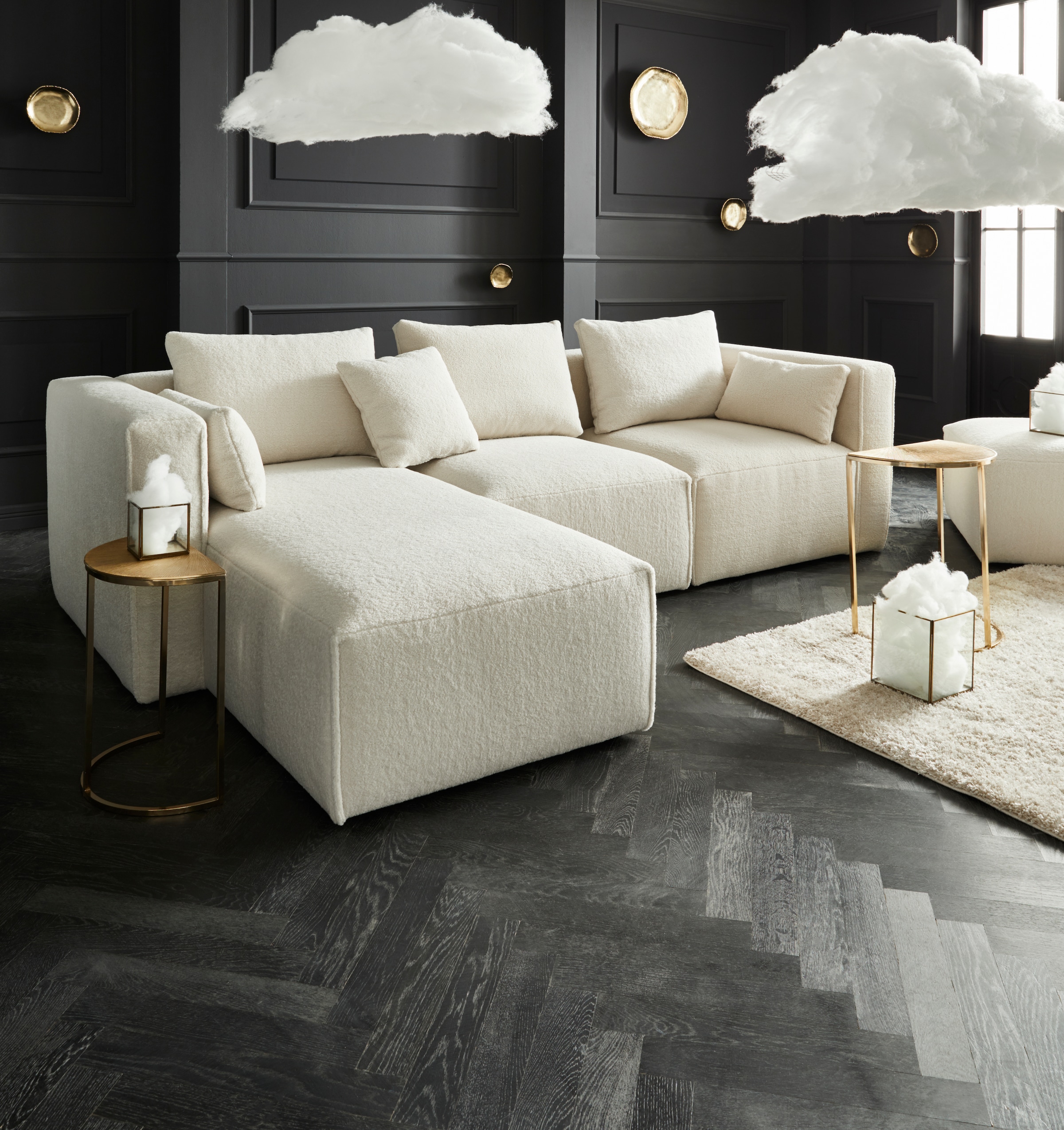 Guido Maria Kretschmer Home&Living Sofa-Eckelement »Comfine«, Modul-Ecke zur indiviuellen Zusammenstellung, in 3 Bezugsvarianten