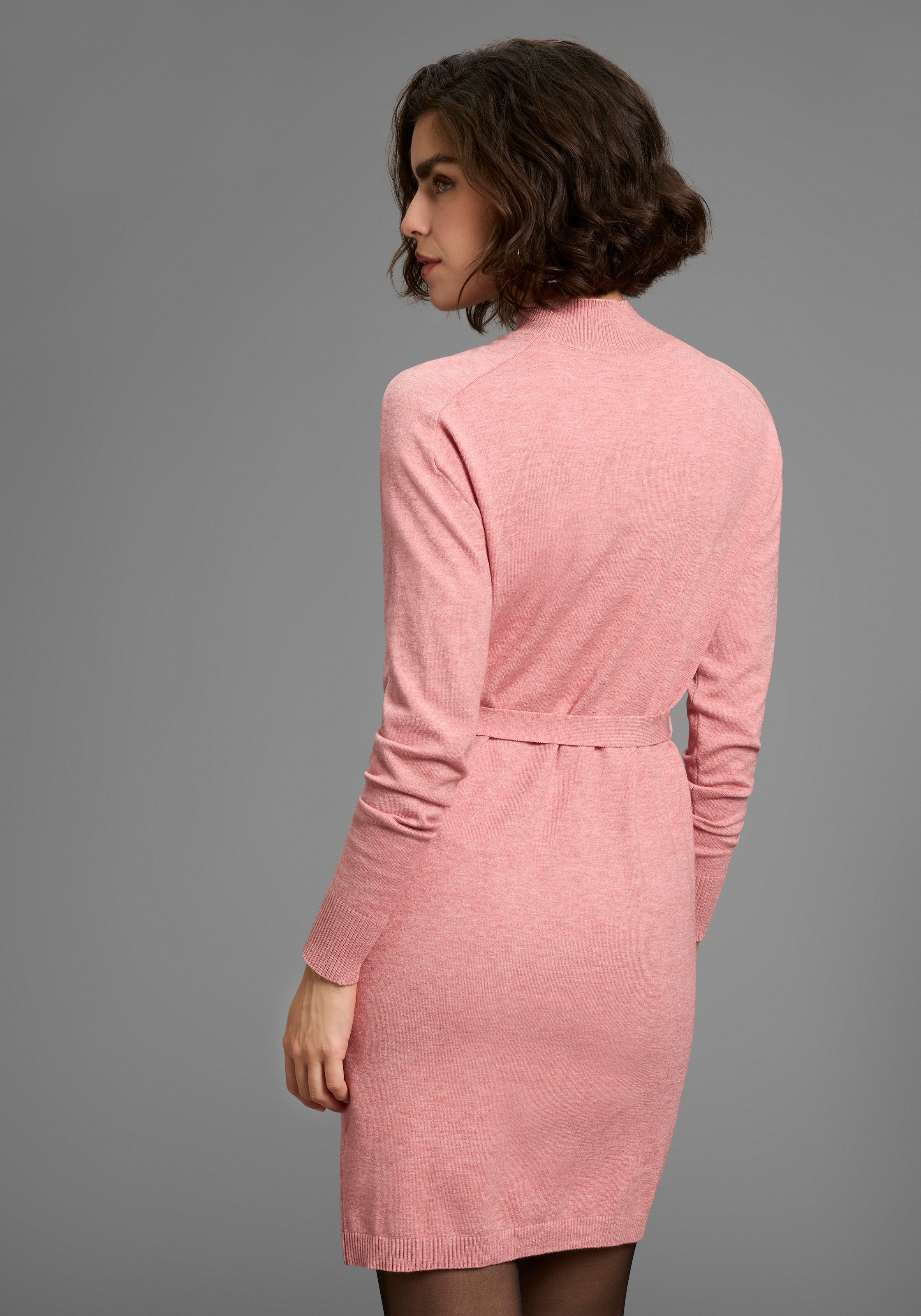 Laura Scott Strickkleid, mit Bindegürtel und Stehkragen - NEUE KOLLEKTION