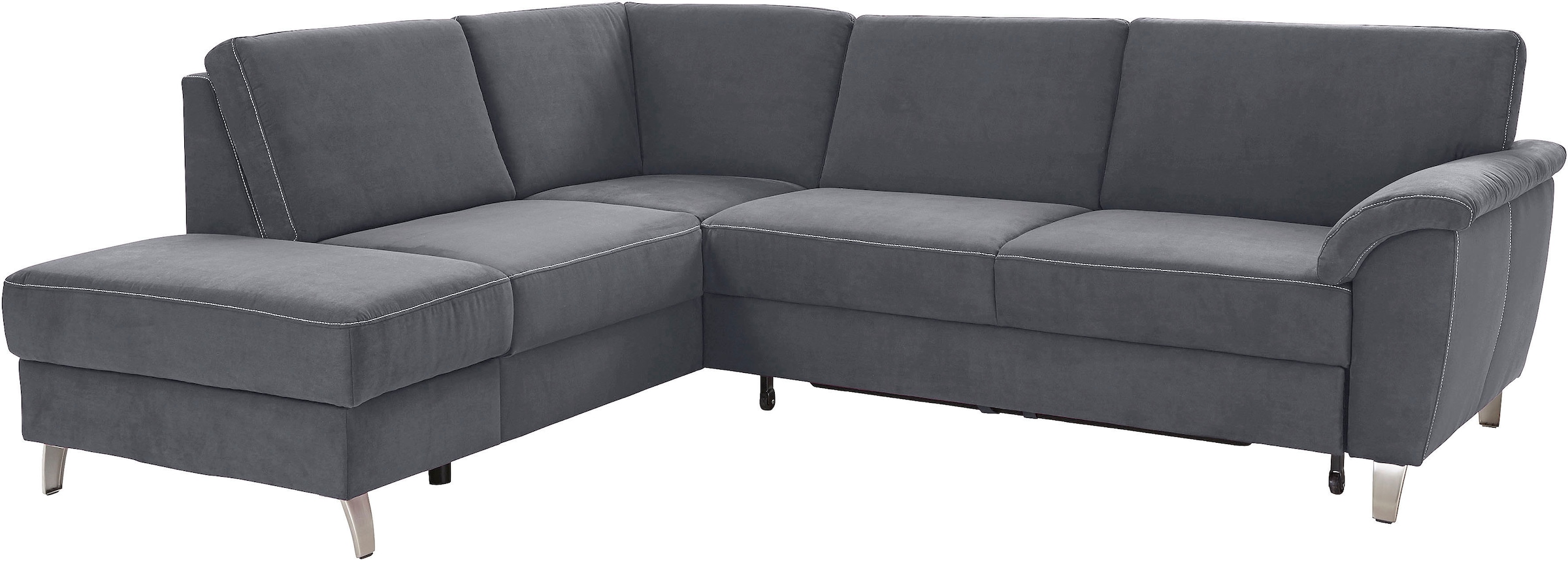 sit&more Ecksofa »Texel L-Form«, mit Federkern, wahlweise mit Bettfunktion und Bettkasten
