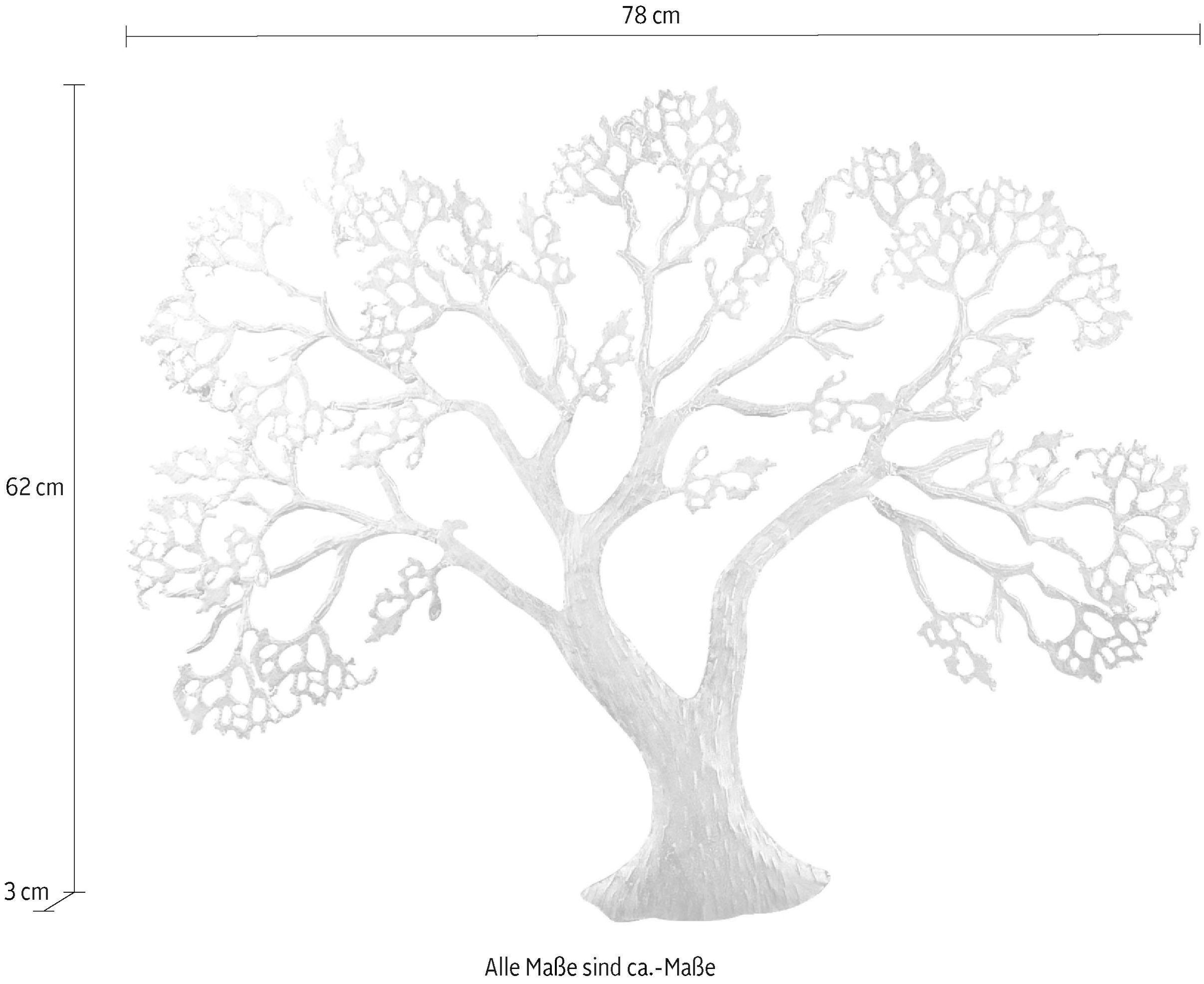 GILDE Wanddekoobjekt »Wandrelief Baum, silber«, Metall, dekorativ aus & | im Wohnzimmer online Wanddeko, Esszimmer bestellen Jelmoli-Versand