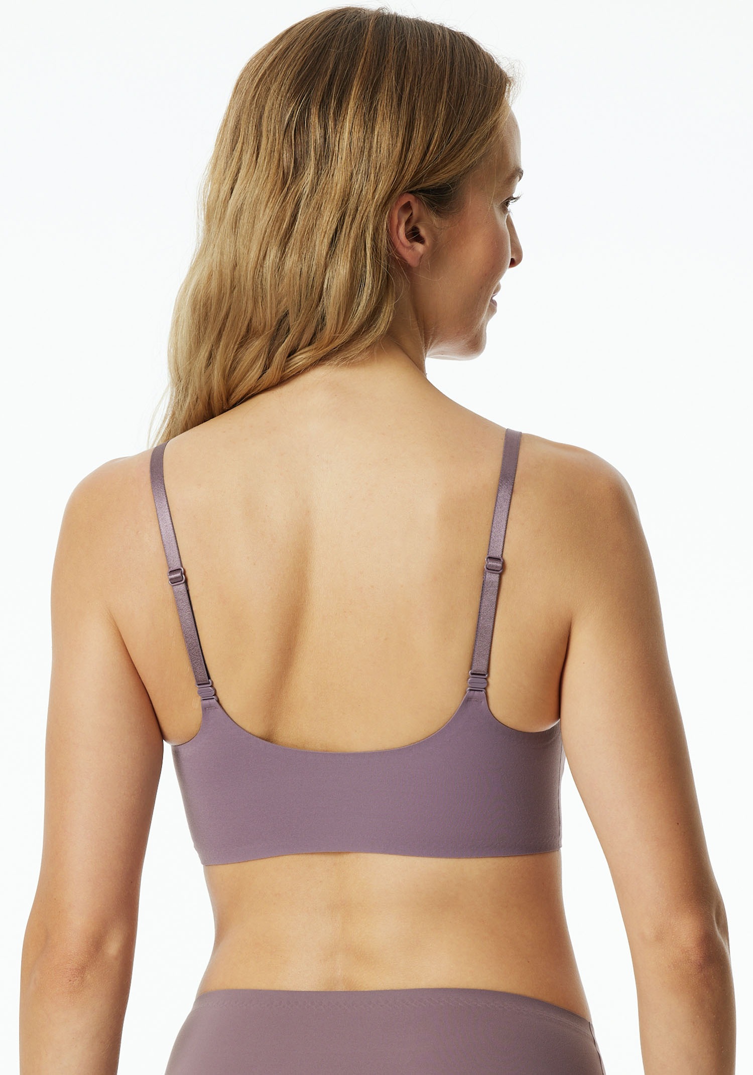 Schiesser Bustier »Invisible Soft«, Mikrofaser, herausnehmbare Pads, V-Ausschnitt, Lasercut-Abschlüsse