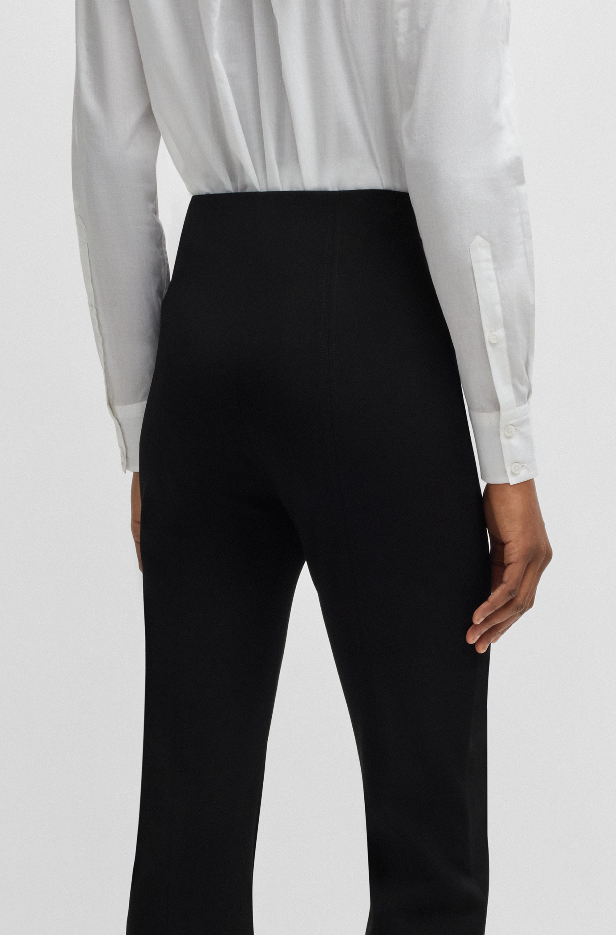 BOSS ORANGE Webhose »Taboot Premium Damenmode«, mit seitlichem Reissverschluss, flared Form, Milano Qualität Loungewear