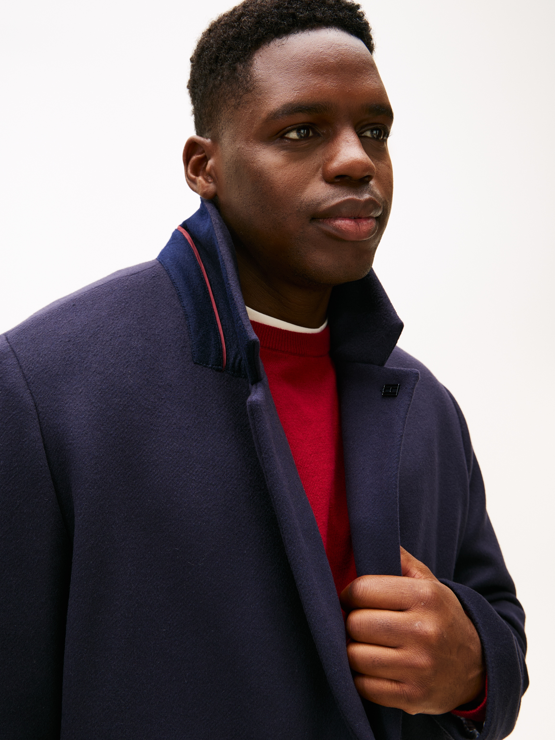 Tommy Hilfiger Big & Tall Wollmantel »BT-DC WOOL MIX«, Grosse Grössen, Reverskragen