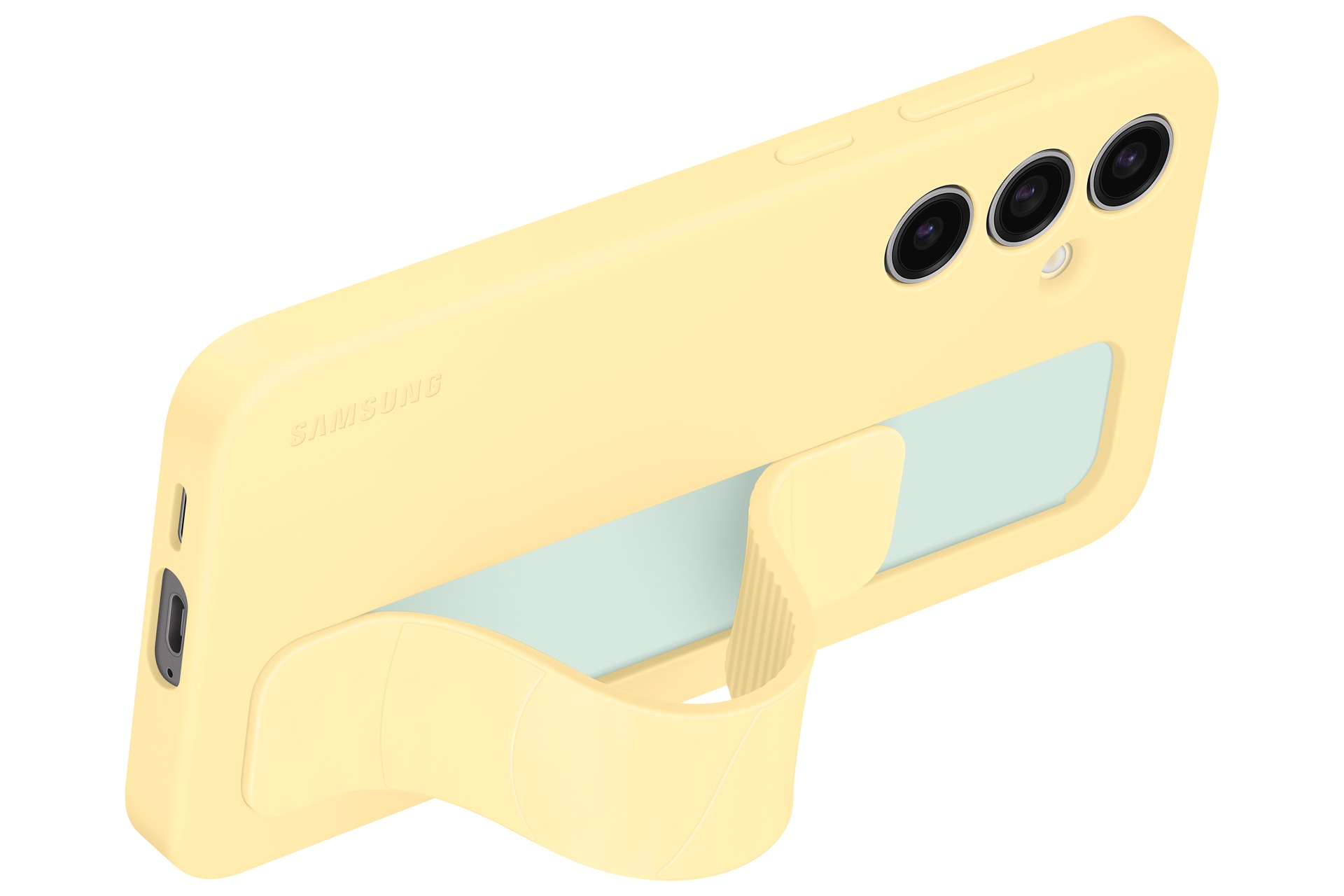 Samsung Handyhülle »Standing Grip Case für Samsung Galaxy S24 FE«, Backcover, Schutzhülle, Handyschutzhülle, Case, Schutzcase, stossfest