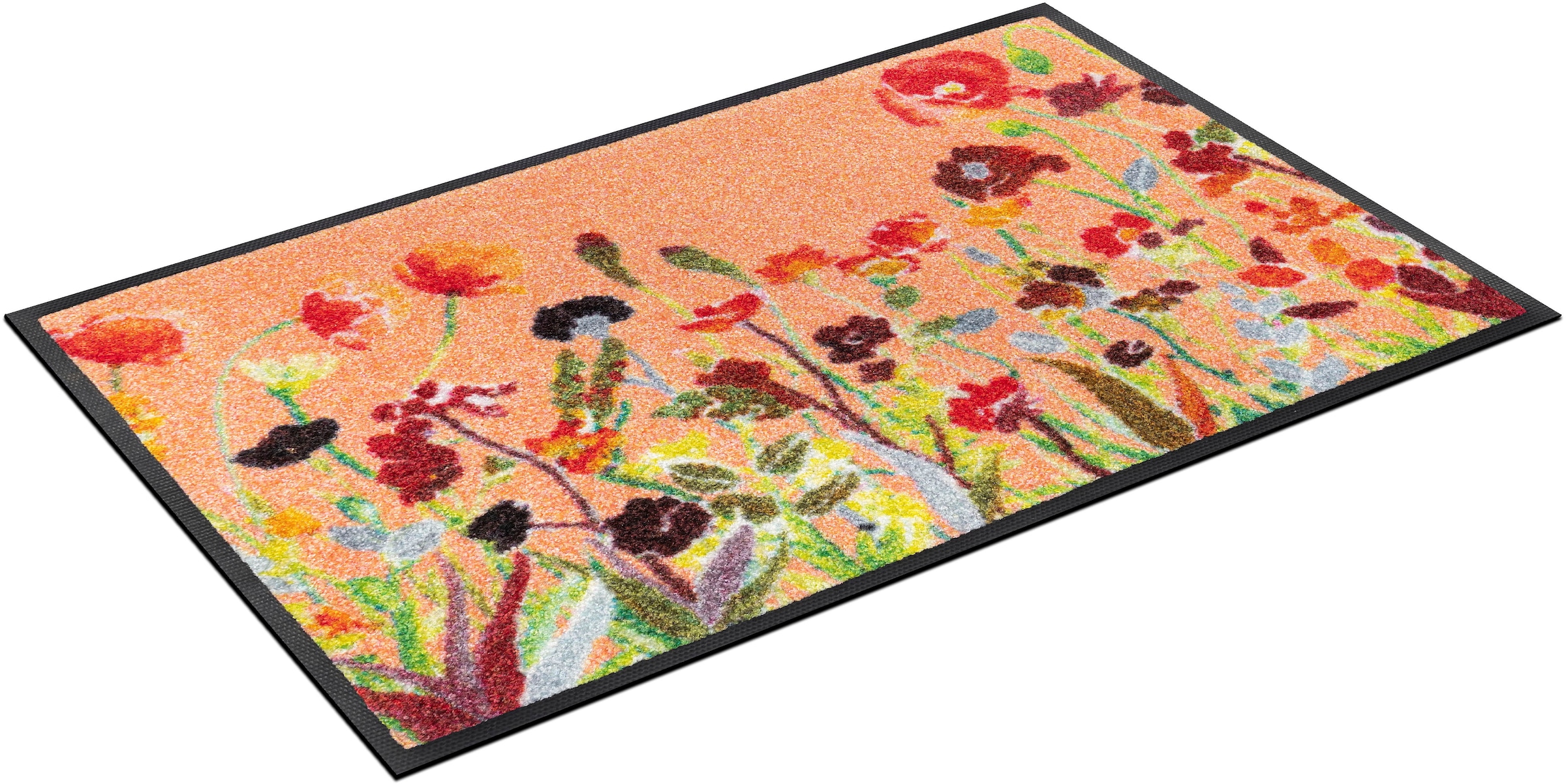 wash+dry by Kleen-Tex Fussmatte »Wildflowers«, rechteckig, 7 mm Höhe, Schmutzfangmatte, Motiv Blumen, rutschhemmend, waschbar