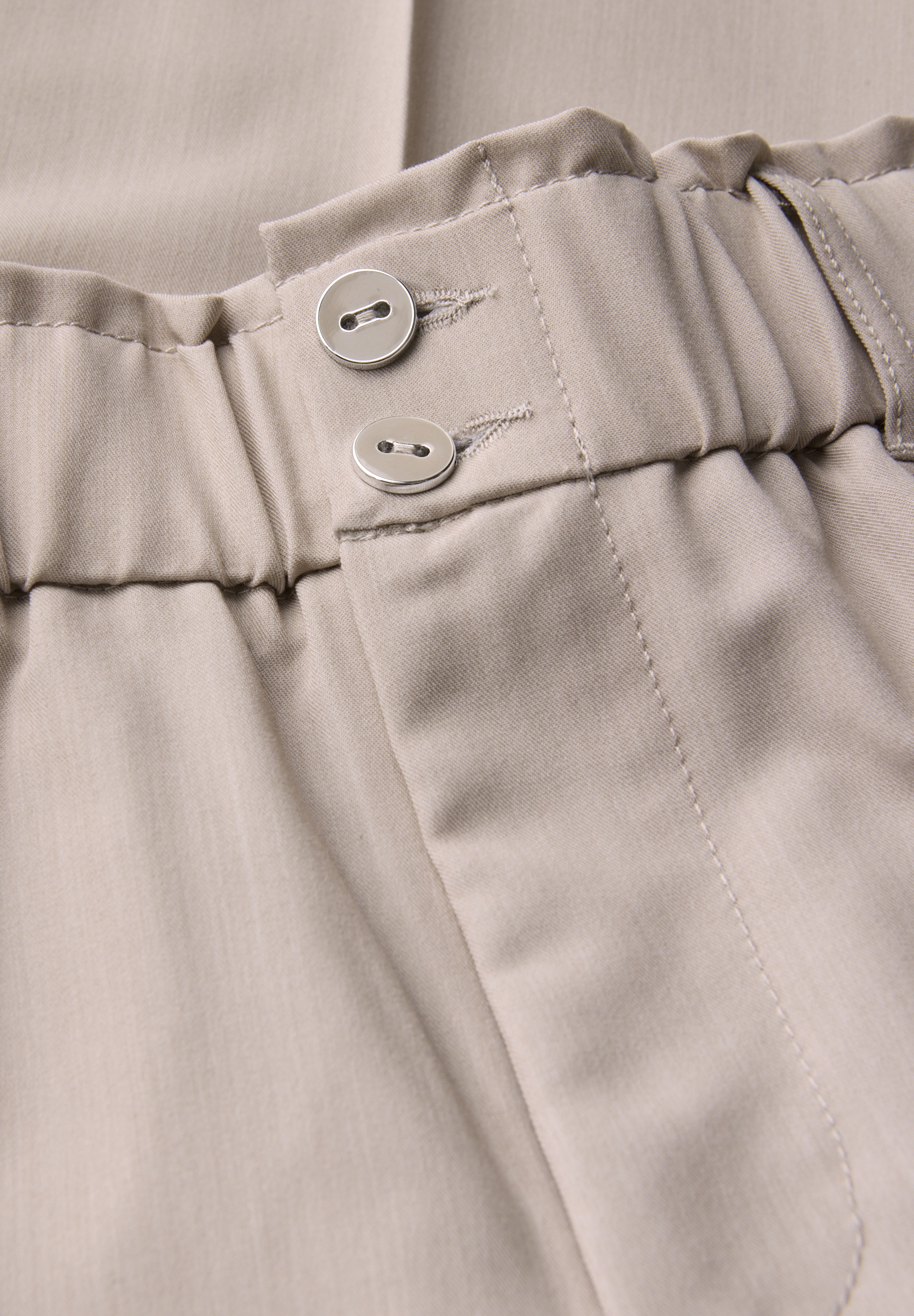 STREET ONE Paperbag-Hose, im Melange-Look und mit Stretch