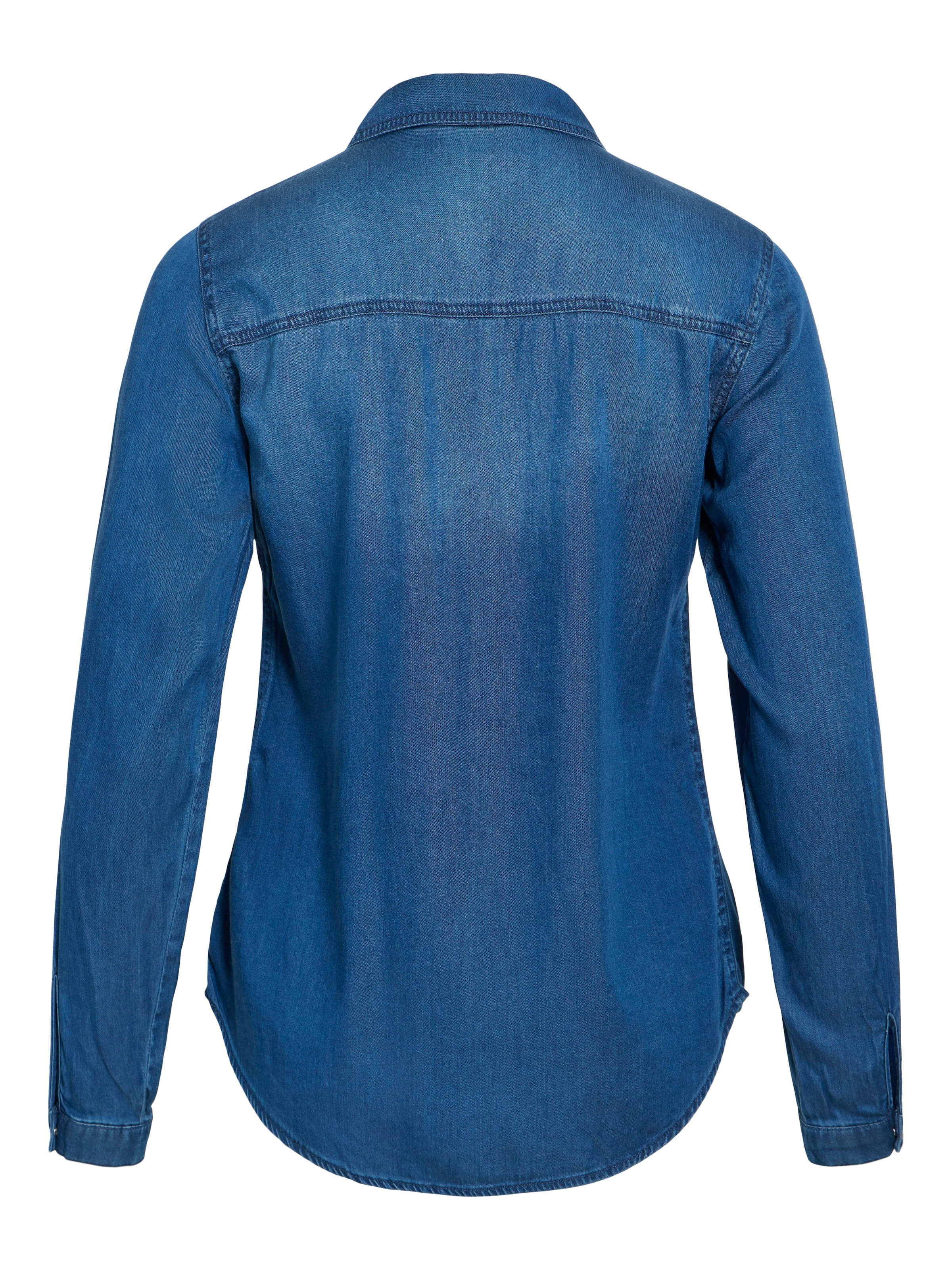 Vila Jeansbluse »VIBISTA«, in leichter Used-Waschung