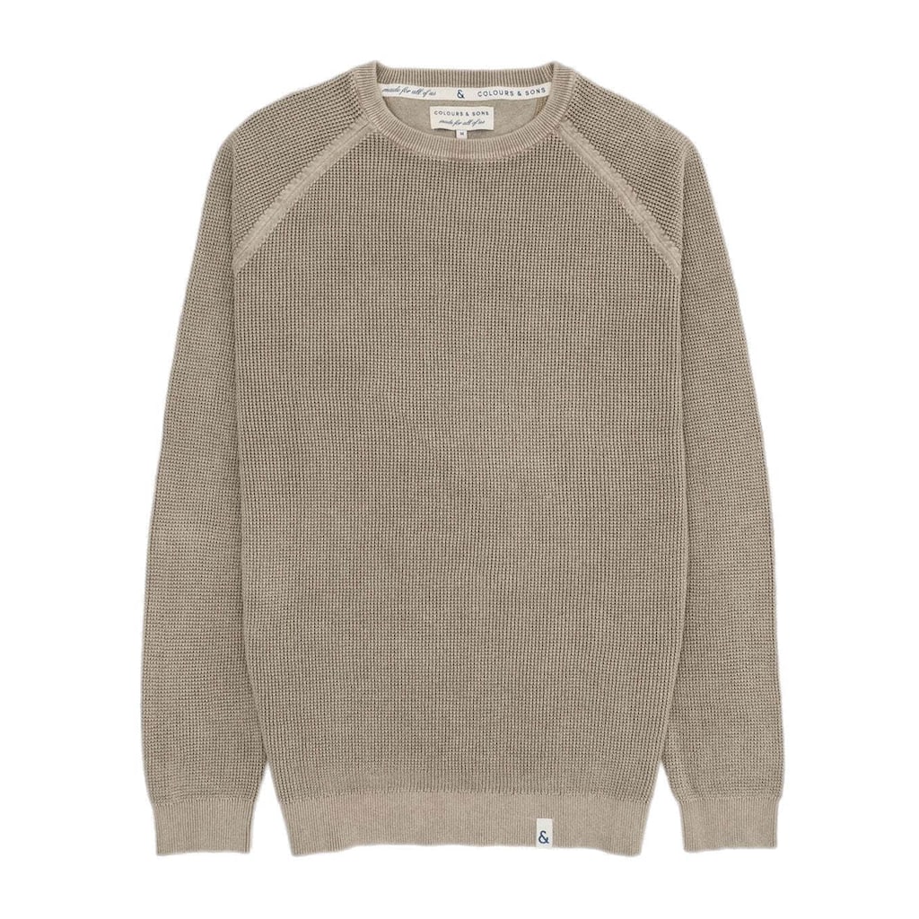 colours & sons Strickpullover »Pullover Roundneck-Washed«