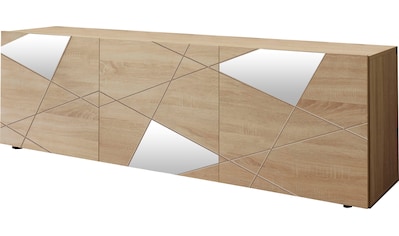 LC Lowboard »Vittoria Lowboard«, Breite 181 cm, Front mit Siebdruck und Spiegel kaufen