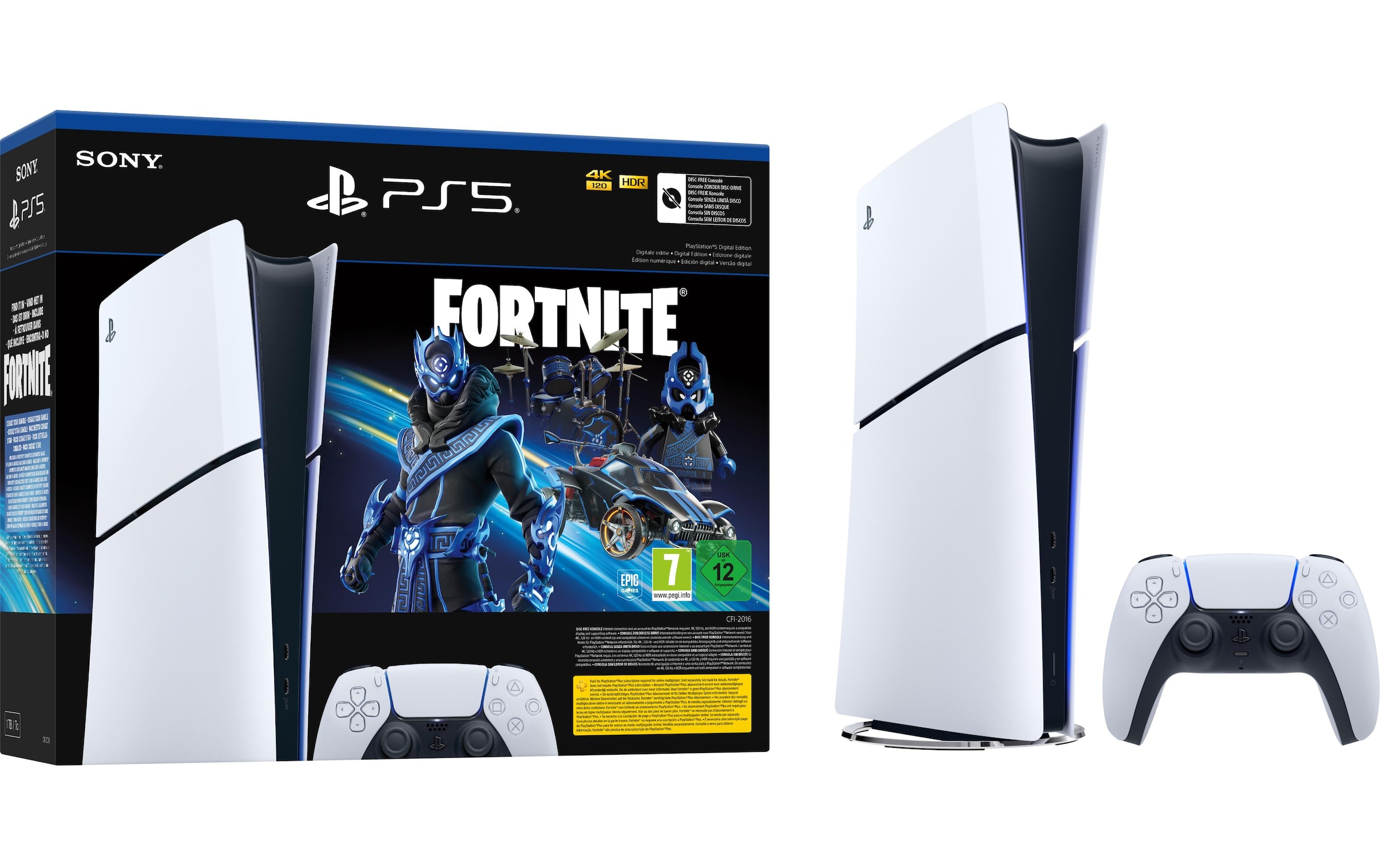 Sony Spielekonsole »Slim – Digital Fortnite Cobalt Star Bundle«