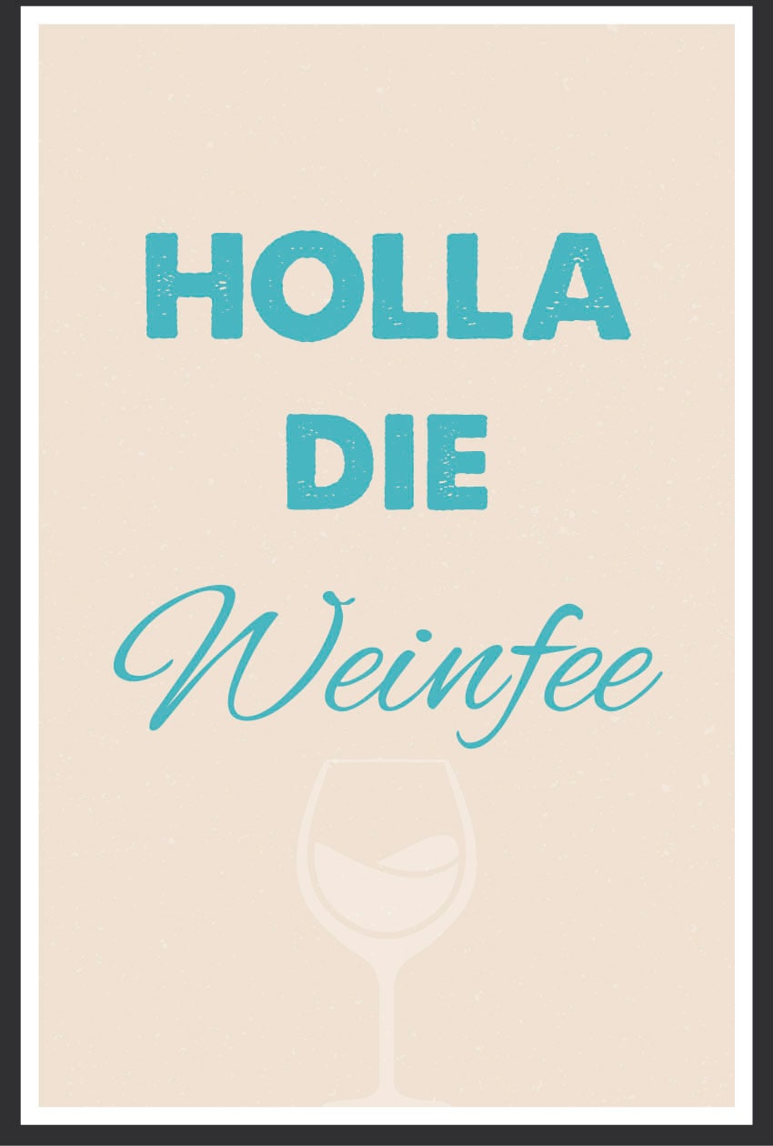queence Metallbild »Weinfee«, Schriftzüge-Schriftzug-Sprüche-Sprüche & Texte-Getränke-Wein, (1 St.), Stahlschilder