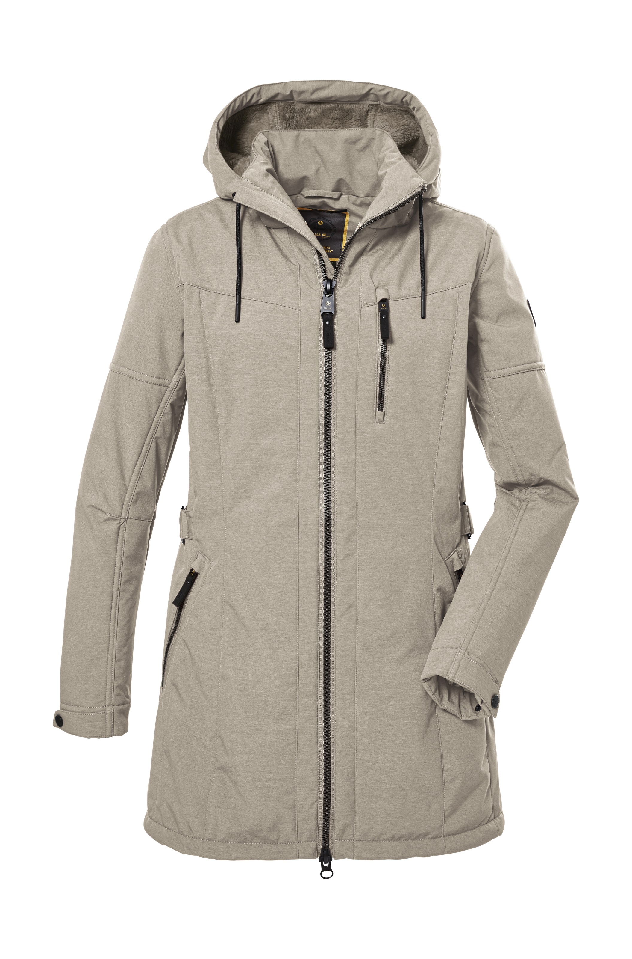 G.I.G.A. DX by killtec Softshellparka »GW 46 WMN SFTSHLL PRK« Softshell Parka mit Teddyfell, abzippbare Kapuze, 8.000 mm Wassersäule