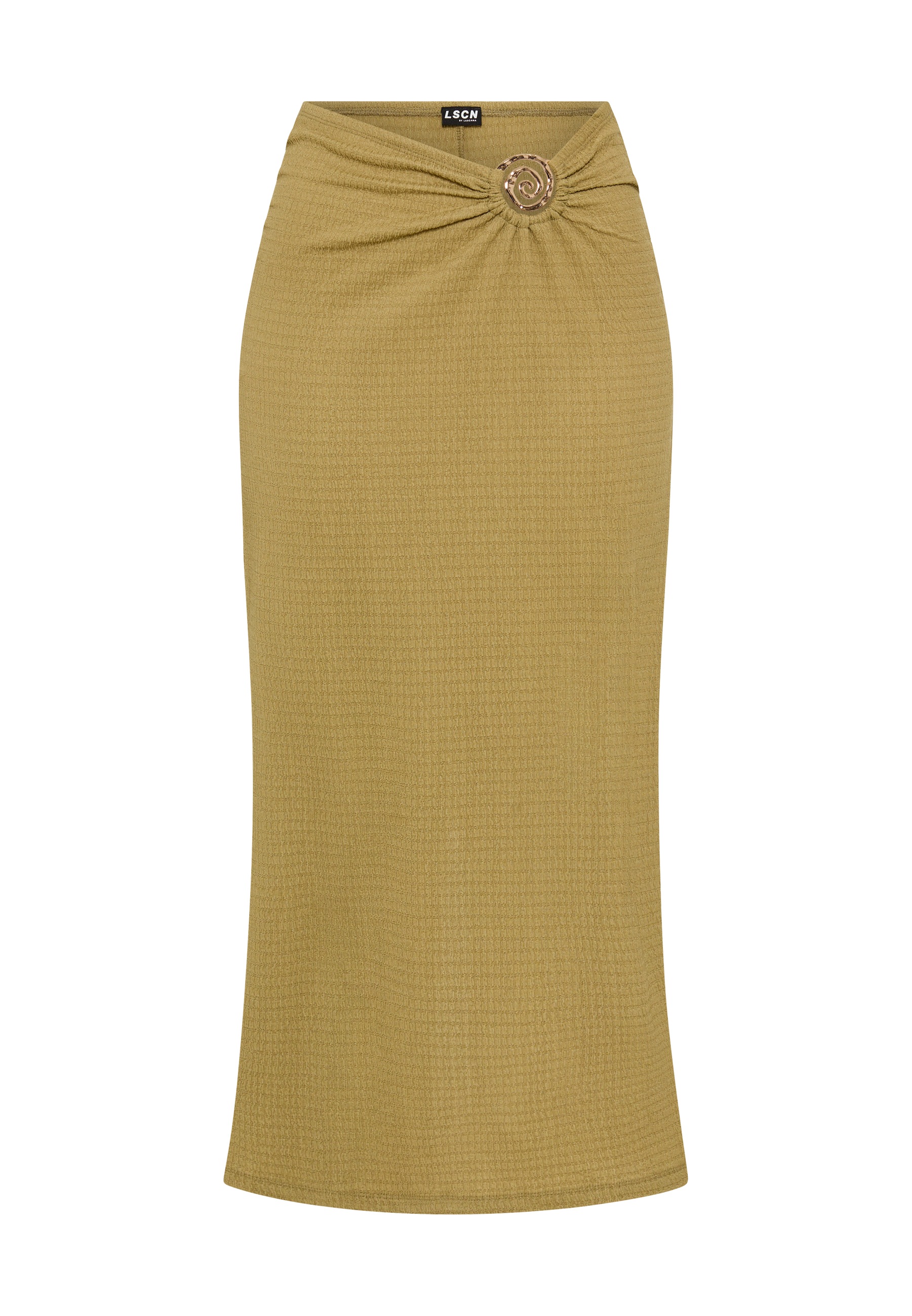 LSCN by LASCANA Maxirock aus weicher Crinkleware mit Zieraccessoire