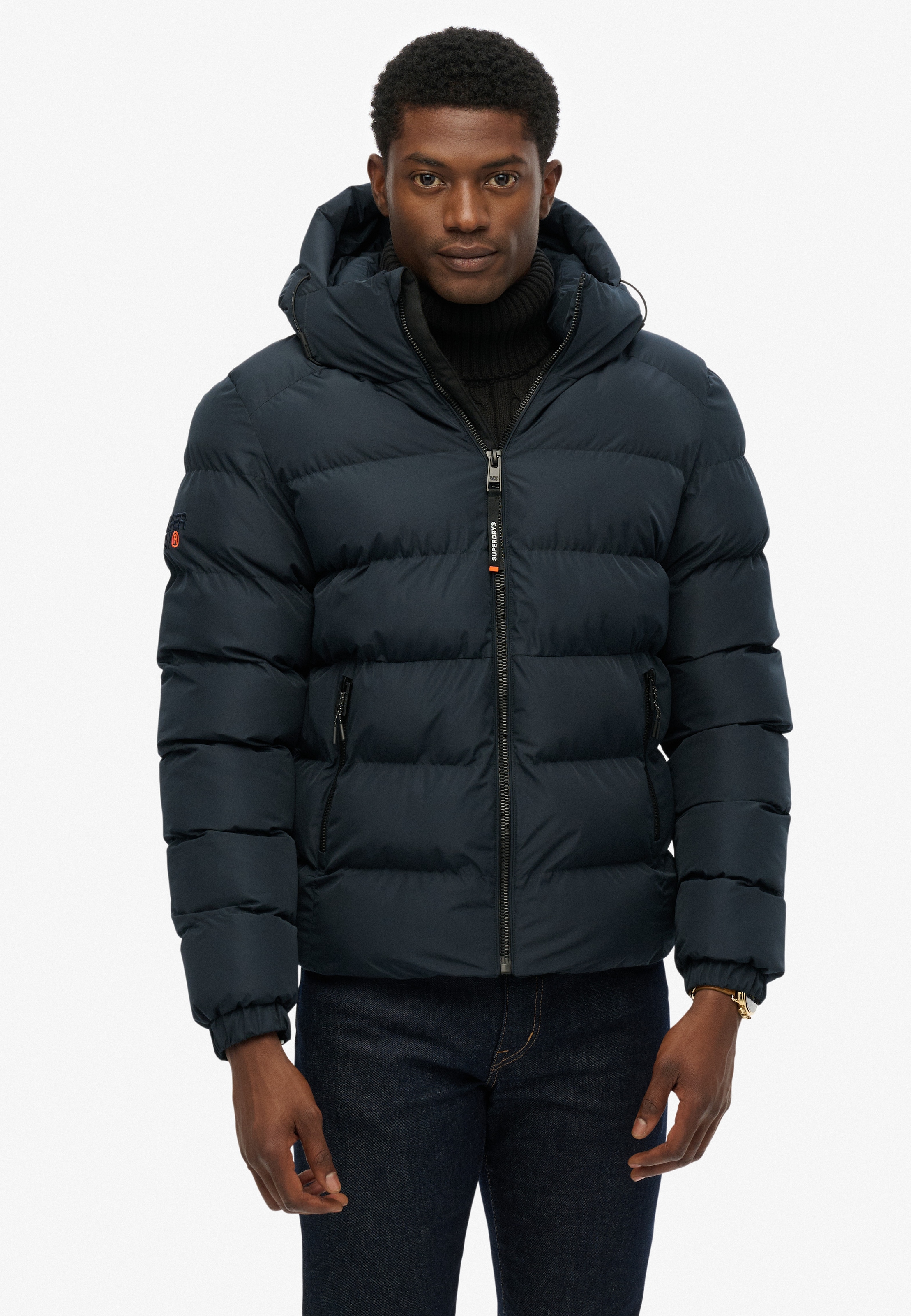 Superdry Steppjacke »HOODED SPORTS PUFFER JACKET«, mit Kapuze