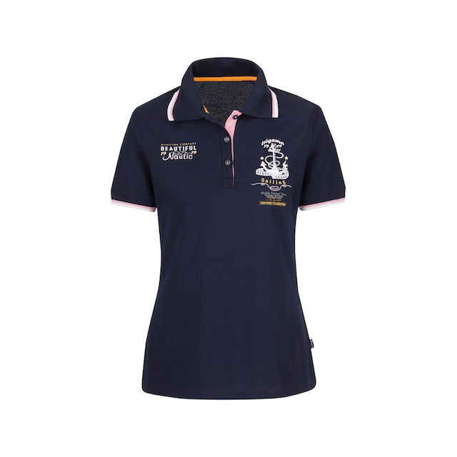 Schweiz bei bestellen Jelmoli-Versand Poloshirt mit »TRIGEMA Aufdruck« maritimem Poloshirt Damen Trigema online