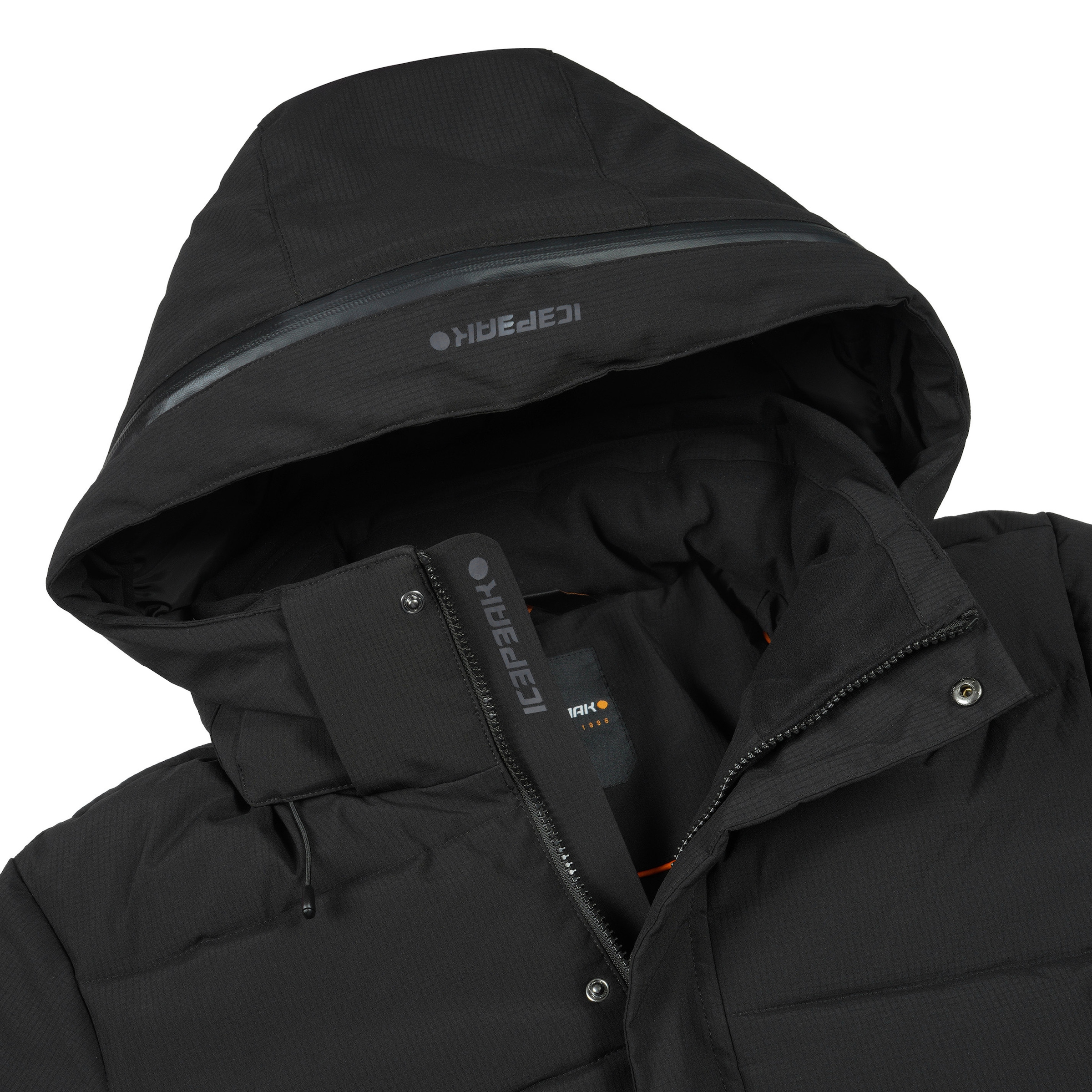 Icepeak Steppjacke »BIXBY«, (1 St.), mit Kapuze, mit kontrastfarbenem Markenpatch am Oberarm