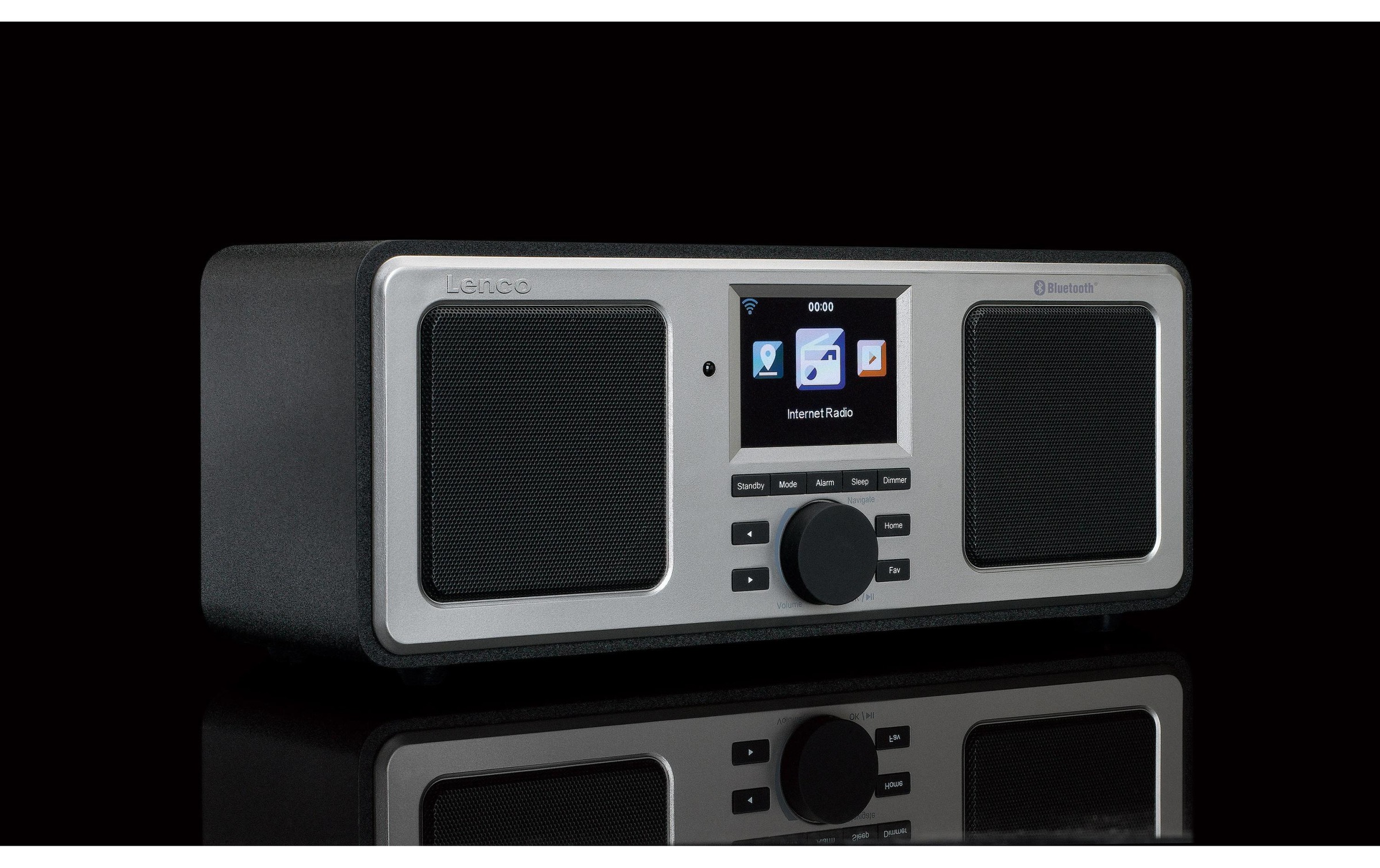 Lenco Internet-Radio »DIR-150 Schwarz«, (Bluetooth-WLAN Internetradio-FM-Tuner)