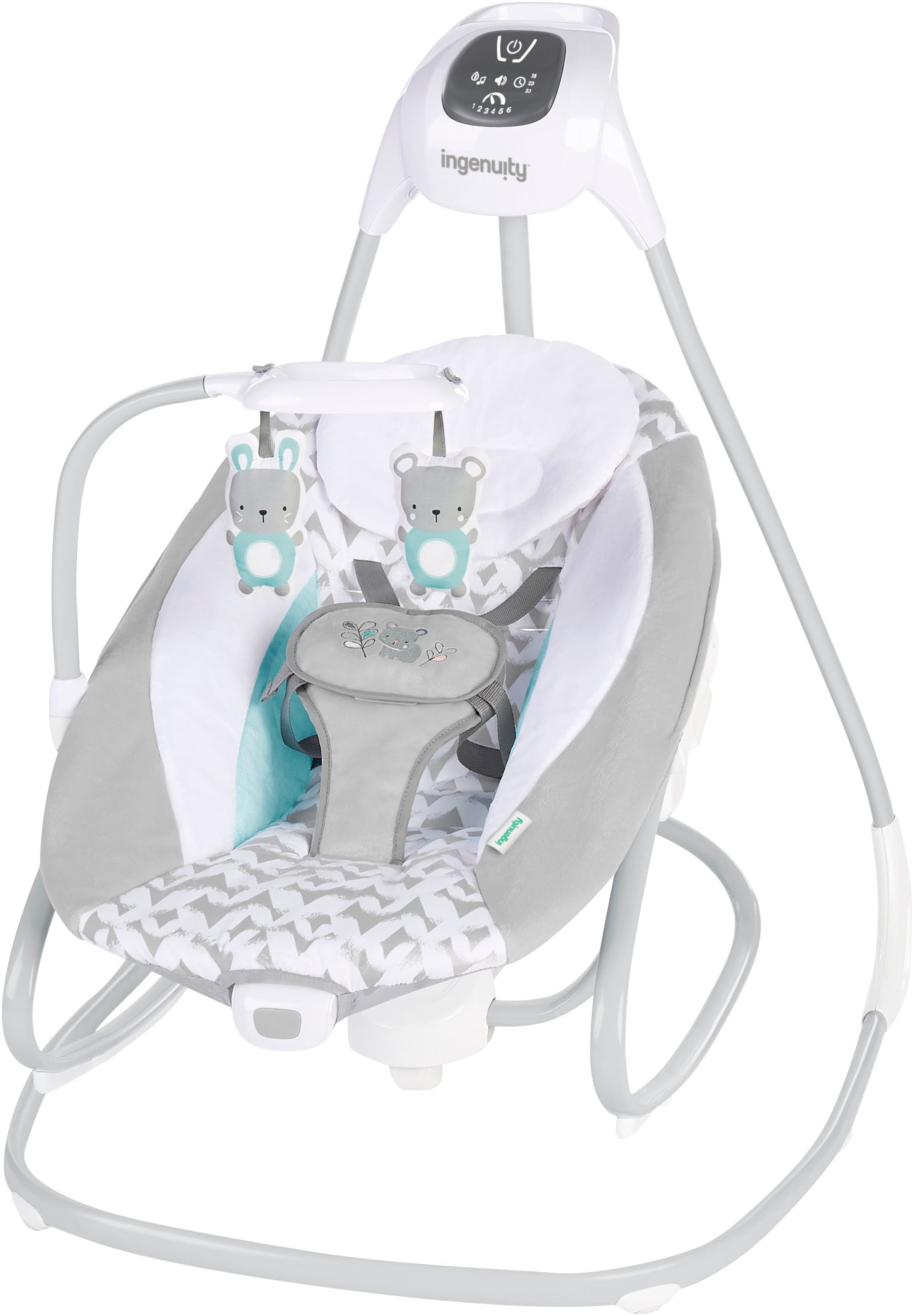 ingenuity Babywippe »SimpleComfort Compact Soothing Swing & Rocker - Raylan« mit Sound-Effekt