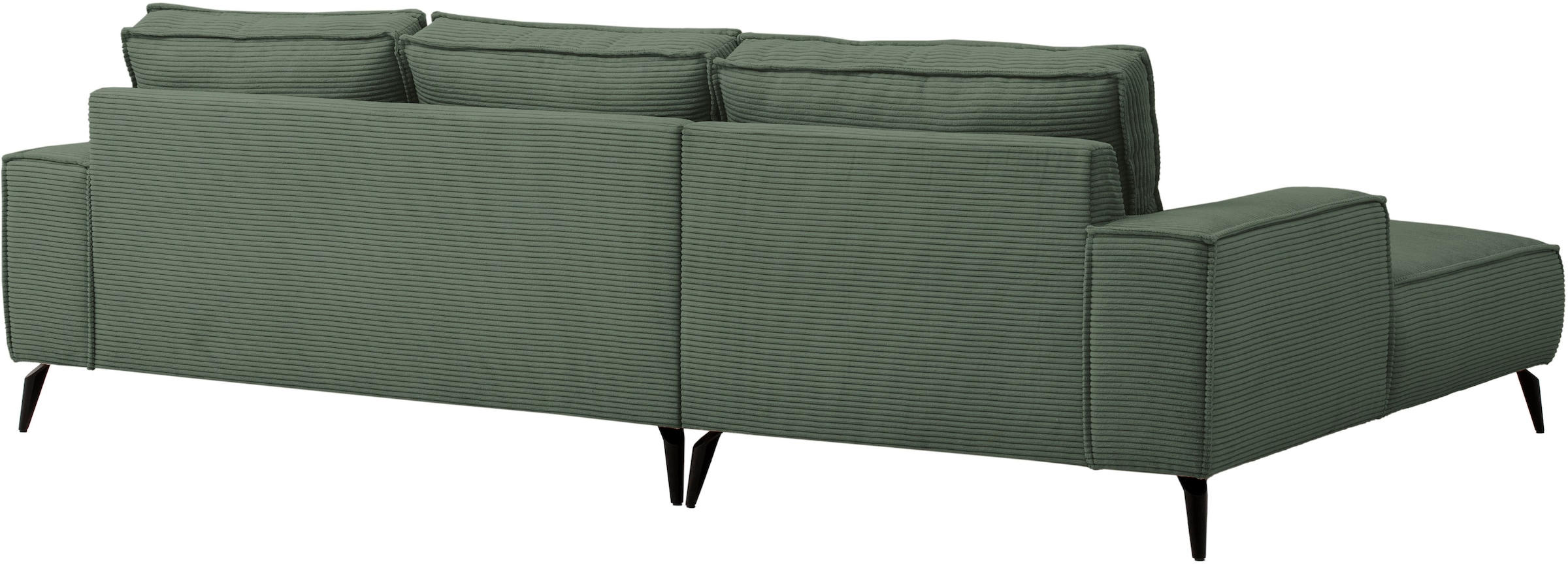 andas Ecksofa »TVINNU, L-Form in Cord, Sofa«, wahlweise Recamiere rechts/links, schwarze Füsse, bequemer Sitzkomfort