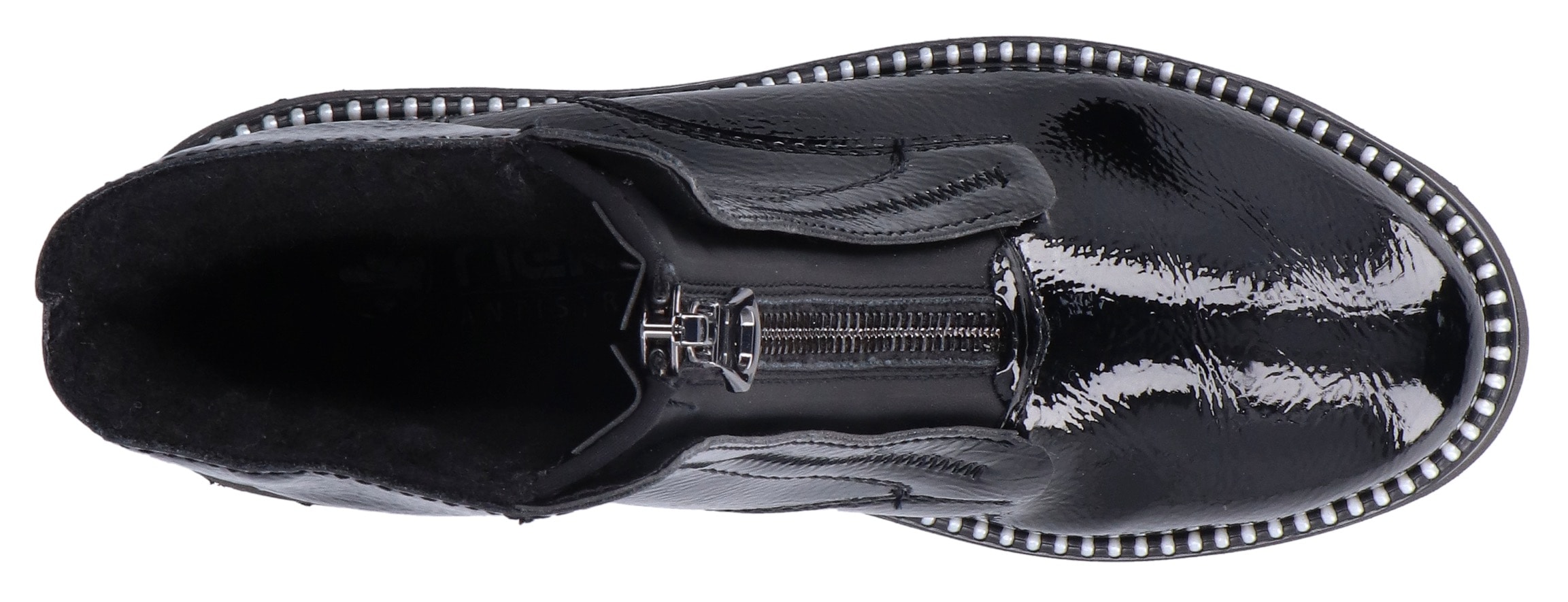 Rieker Winterstiefelette, Boots, Front Reissverschluss, Profilsohle, Nieten besetzter Rahmen