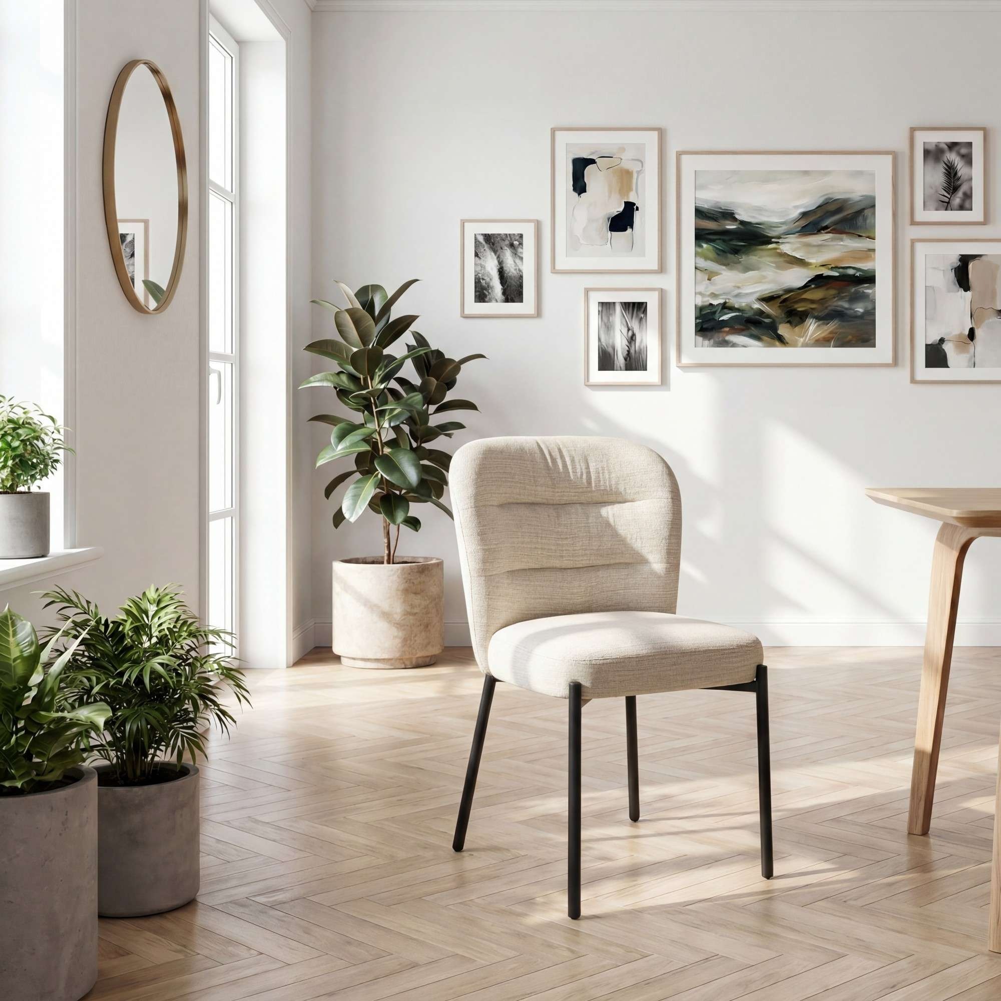 OTTO home Esszimmerstuhl "Aniene" () 2 Stk.Gepolsterte Rückenlehne und Sitzfläche, Sitzhöhe 49 cm