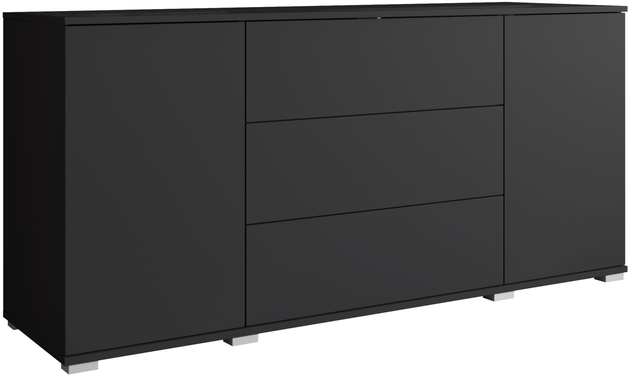 GOODproduct Sideboard "Kenia, Kommode für das Schlafzimmer/Wohnzimmer" 1 Stk. tlg. Modernes Sideboard mit 3 Schubladen und 4 Fächern, Breite 150 cm