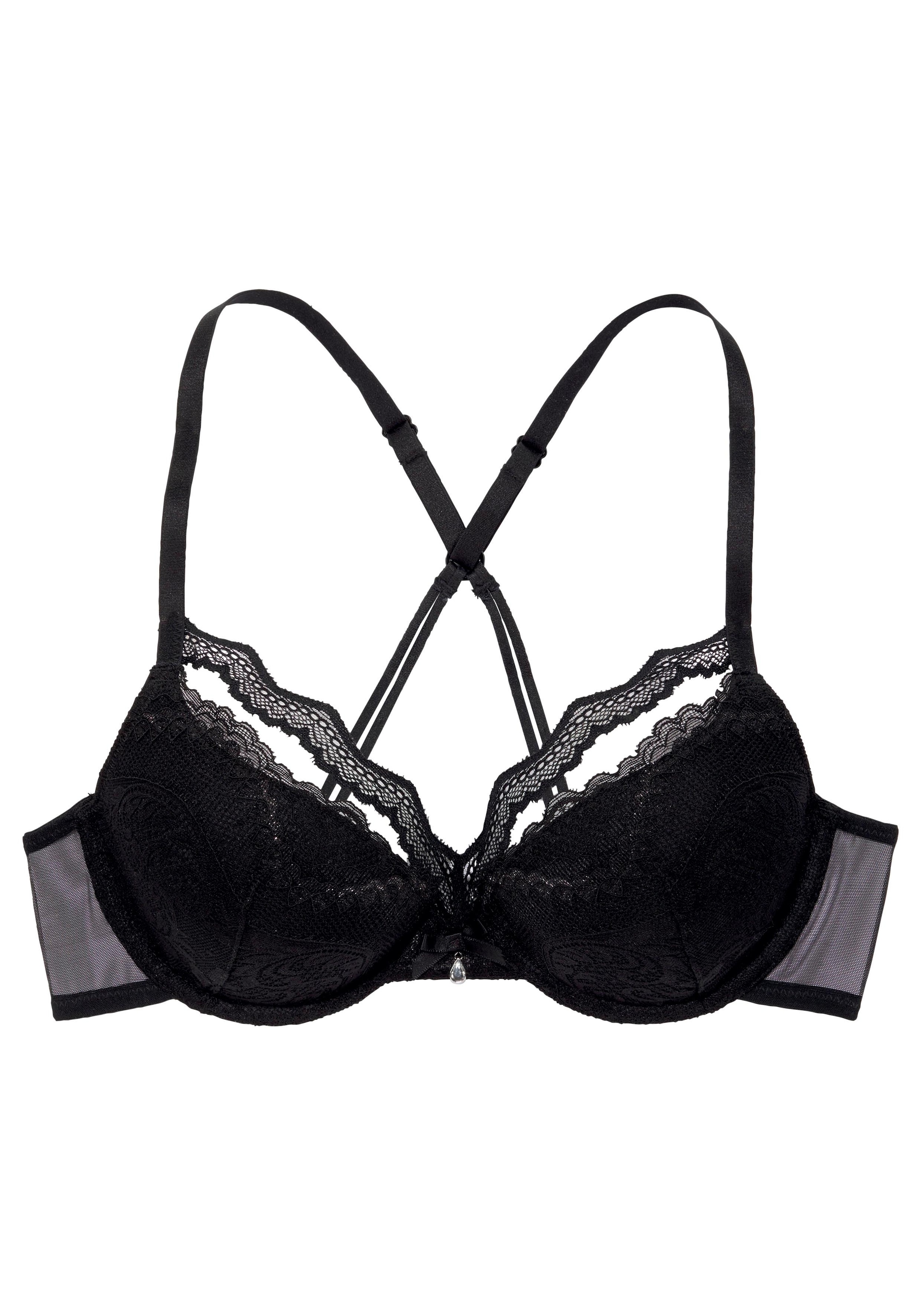 petite fleur goldfarben Push-up-BH, mit herausnehmbaren Kissen, sexy Dessous, Reizwäsche