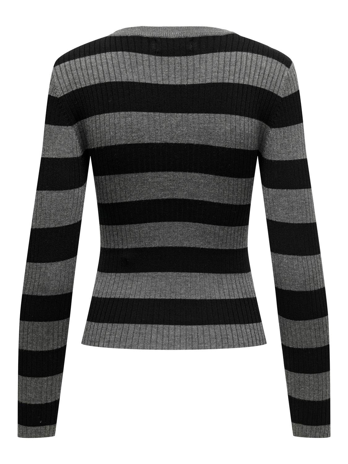 JDY Rundhalspullover »JDYPLUM L/S O-NECK PULLOVER KNT NOOS«, im Ringel-Look