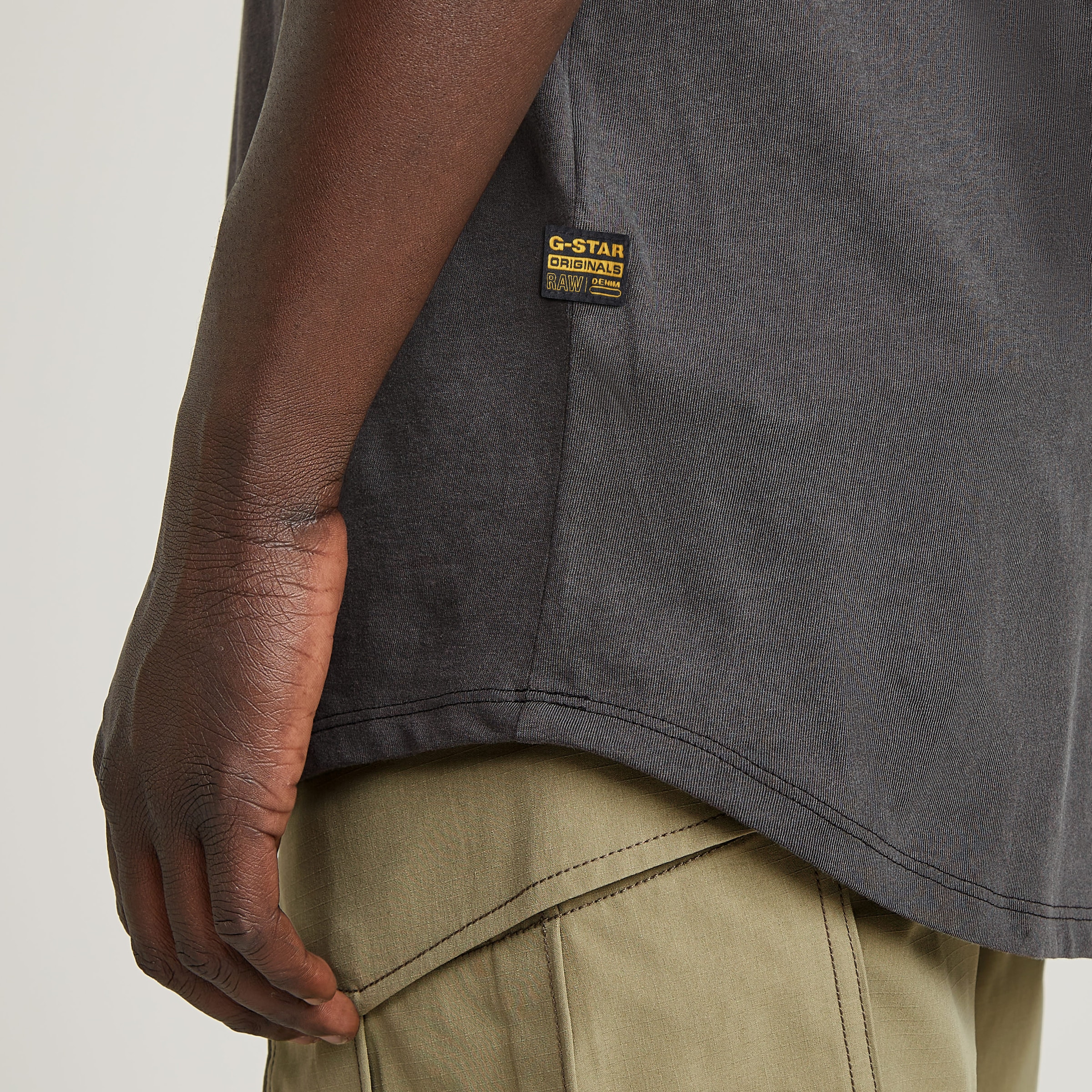 G-STAR T-Shirt »Text Back Overdyed Lash«, mit grossem Backprint