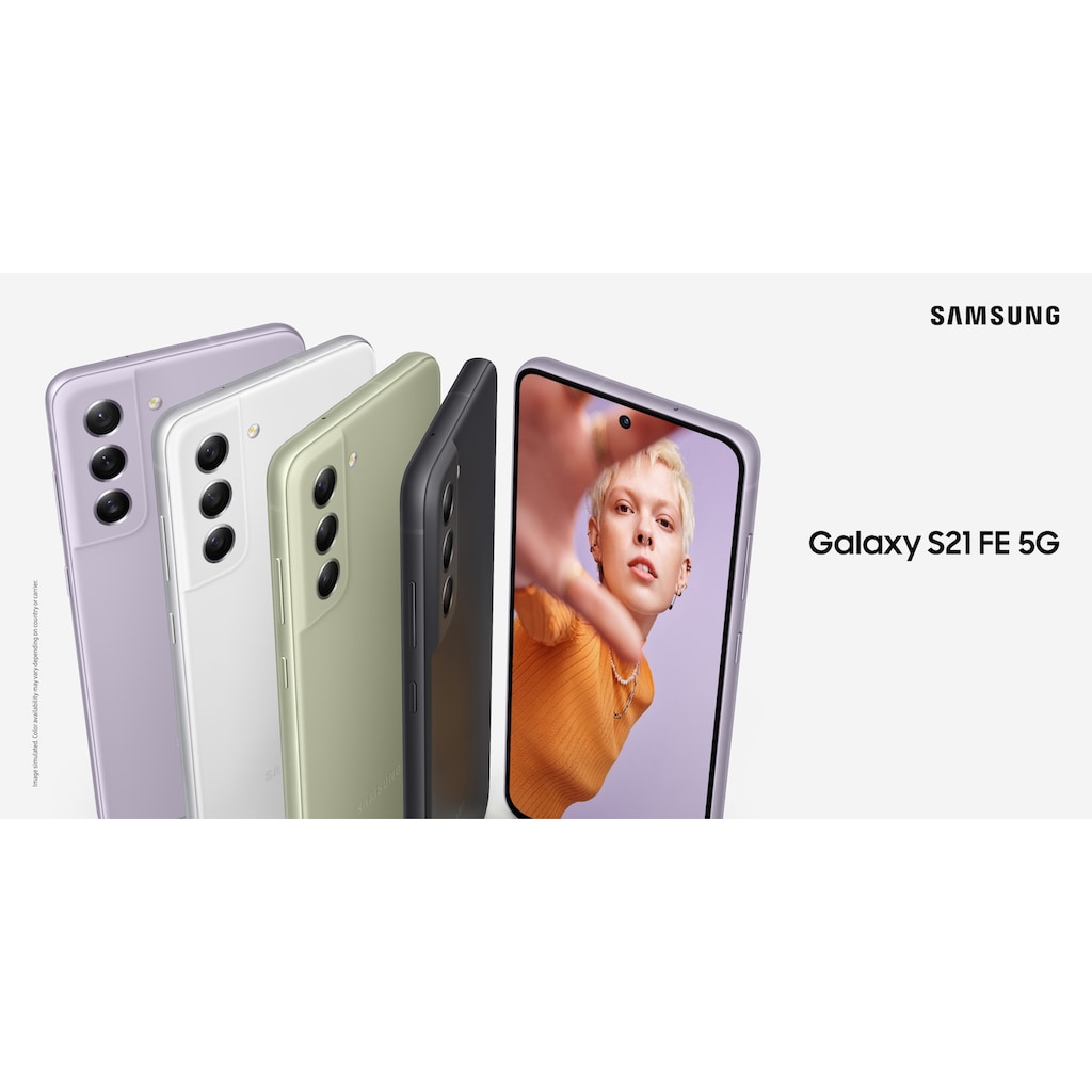 Samsung Smartphone »Galaxy S21 FE 5G«, Graphite, 16,29 cm/6,4 Zoll, 128 GB Speicherplatz, 12 MP Kamera