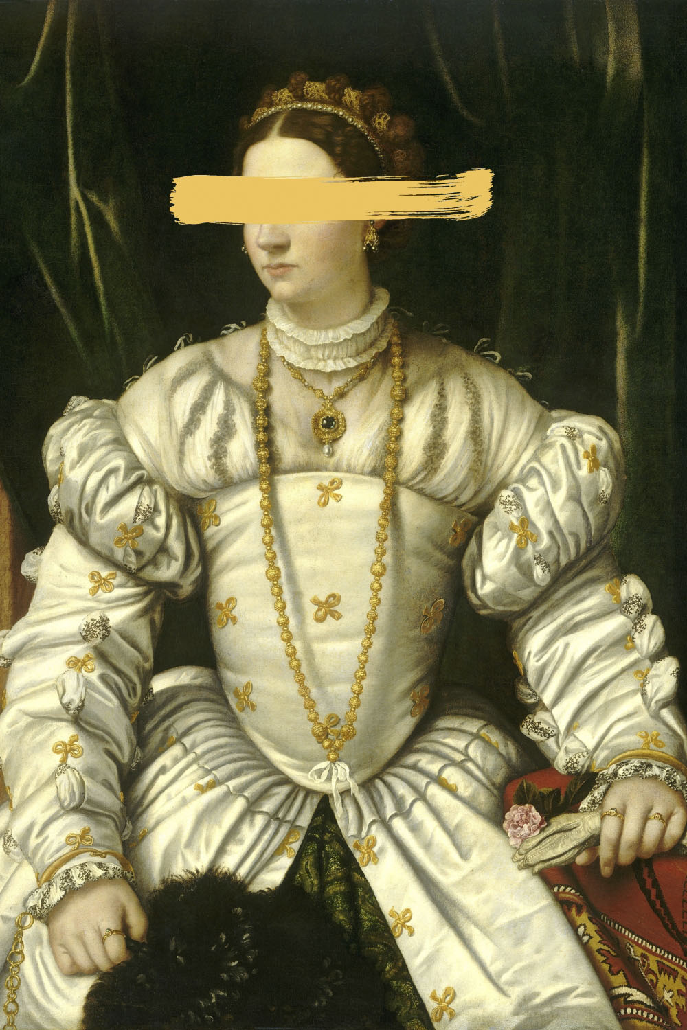 queence Acrylglasbild "Frau mit Farbklecks" Bilder von Frauen Formen Frau Gemälde Historische Persönlichkeiten Kunst Fine Art-Print in Galeriequalität