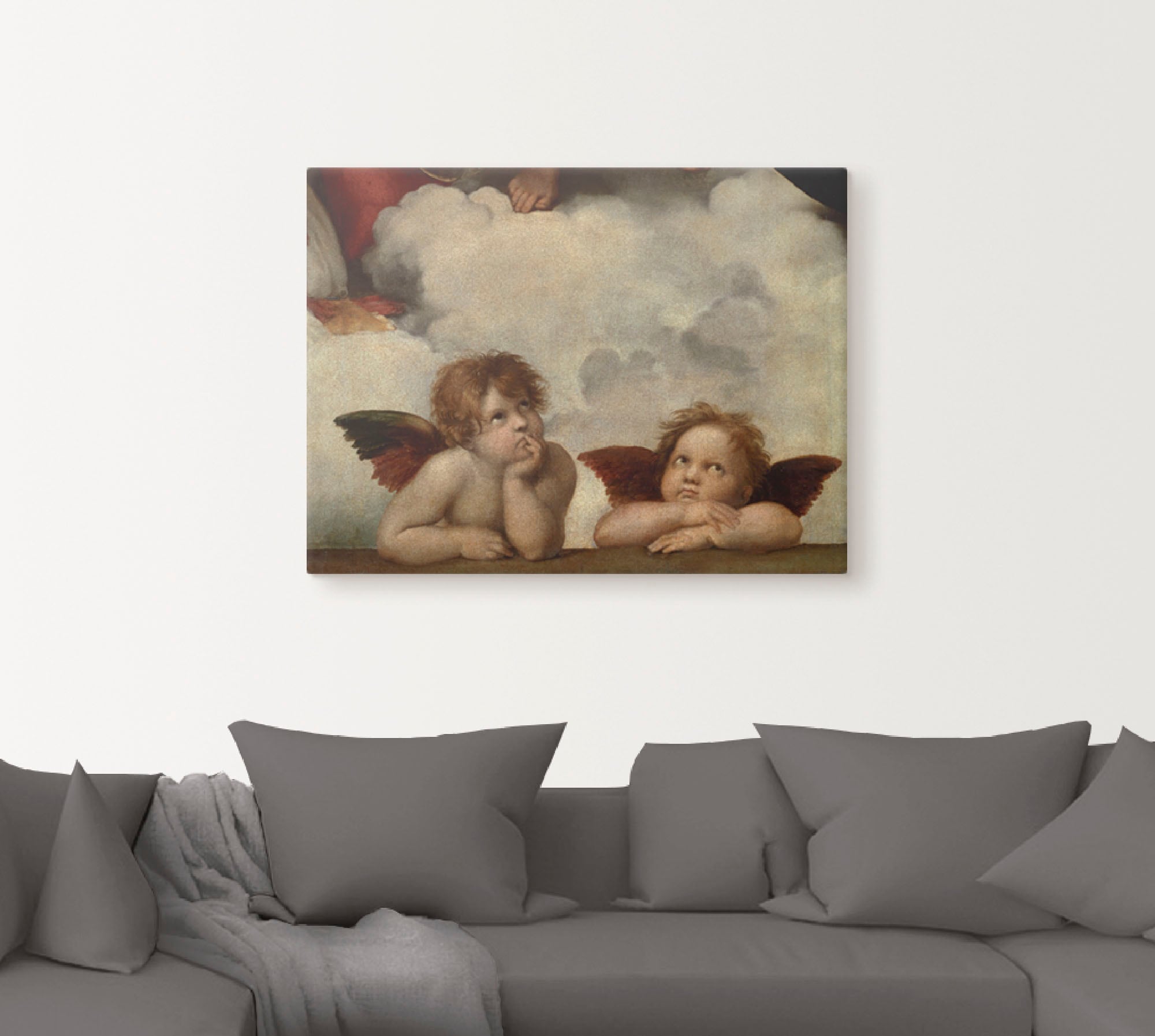 Artland Wandbild »Detail aus Die Sixtinische Madonna.«, Religion, (1 St.), als Leinwandbild, Poster, Wandaufkleber in verschied. Grössen