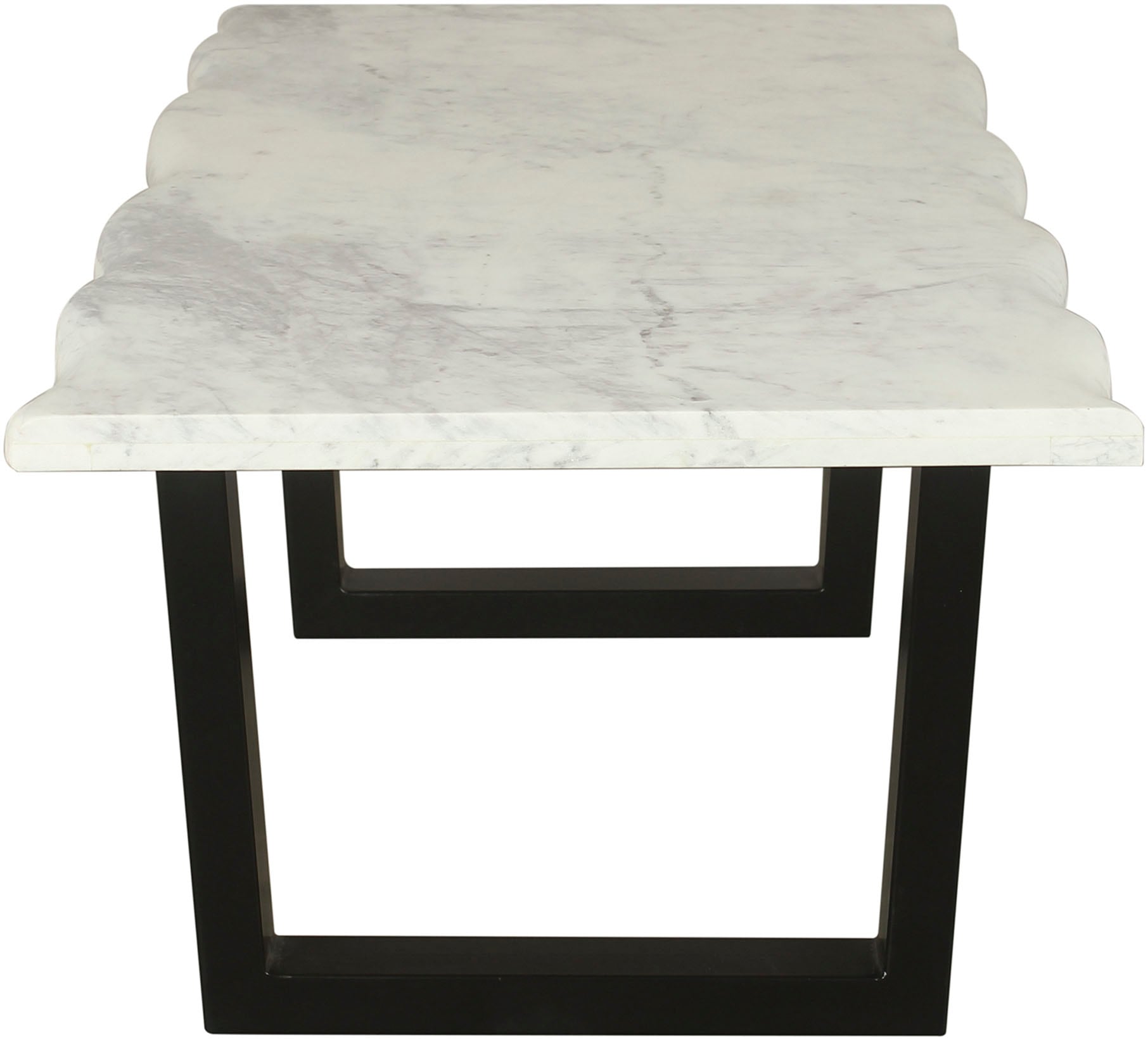 byLIVING Couchtisch »Stone«, (1 St.), aus echtem weissen Marmor mit natürlicher Wellenkante, 115x60cm