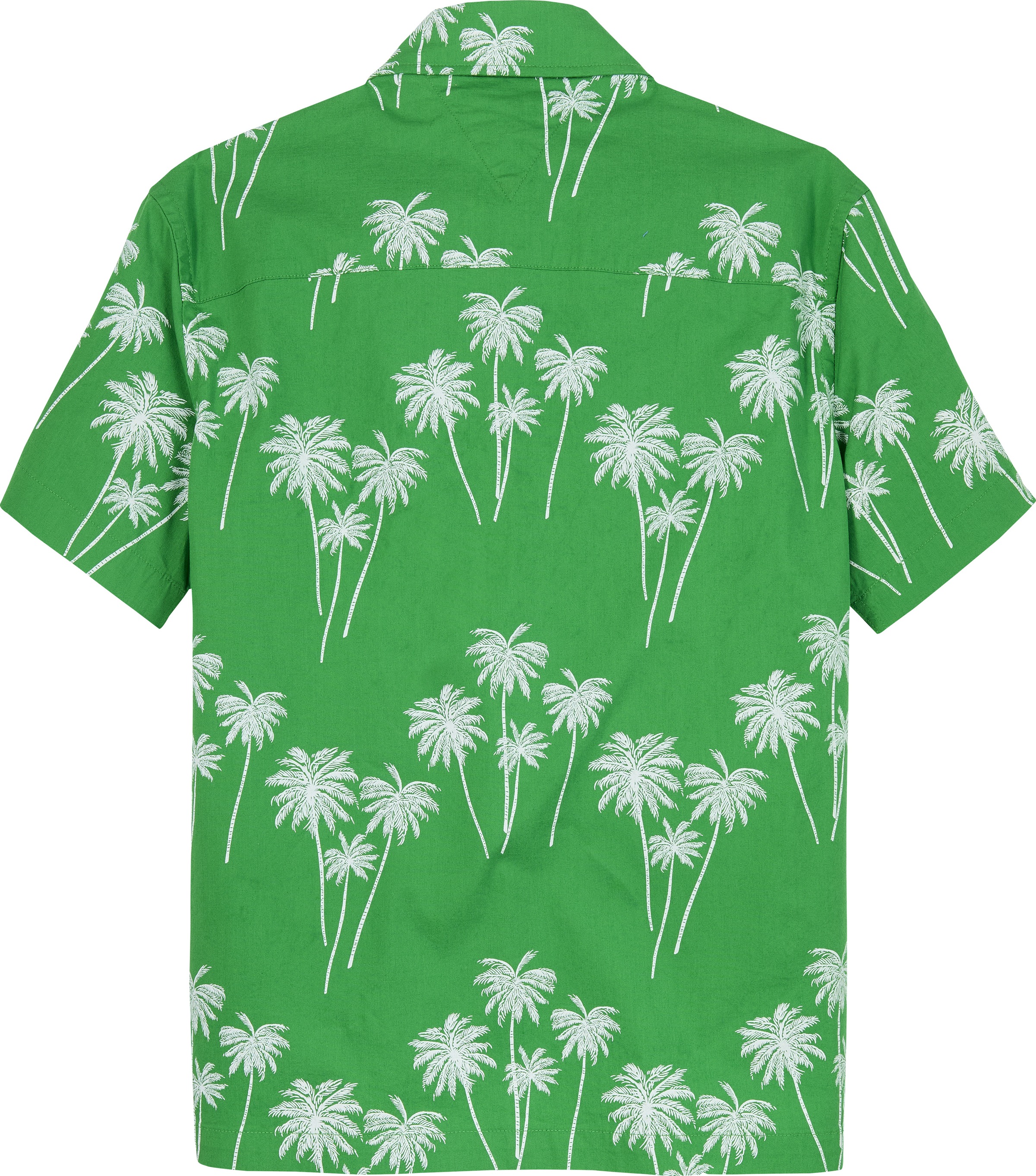 Tommy Hilfiger Kurzarmshirt »STRETCH POPLIN PRINTED SHIRT SS«, mit Palmenprint