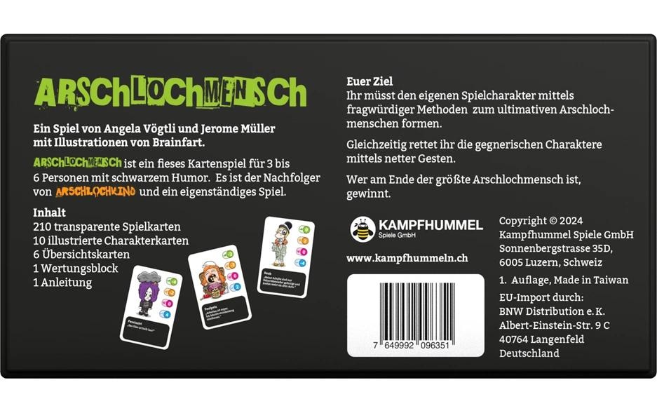 Spiel »Kampfhummel Arschlochmensch«