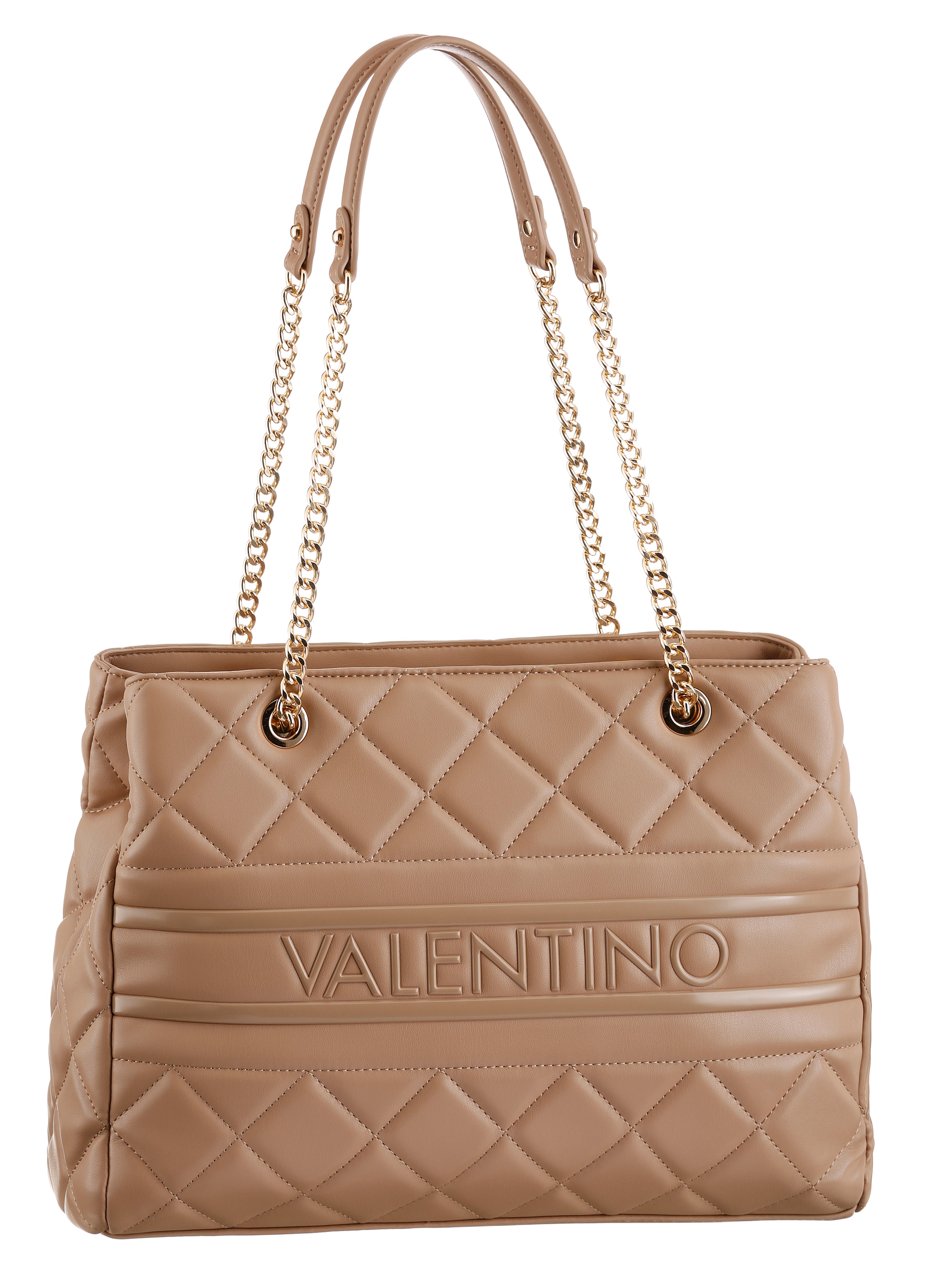 VALENTINO BAGS Shopper »ADA«, mit goldfarbenen Kettendetails und Ziersteppung