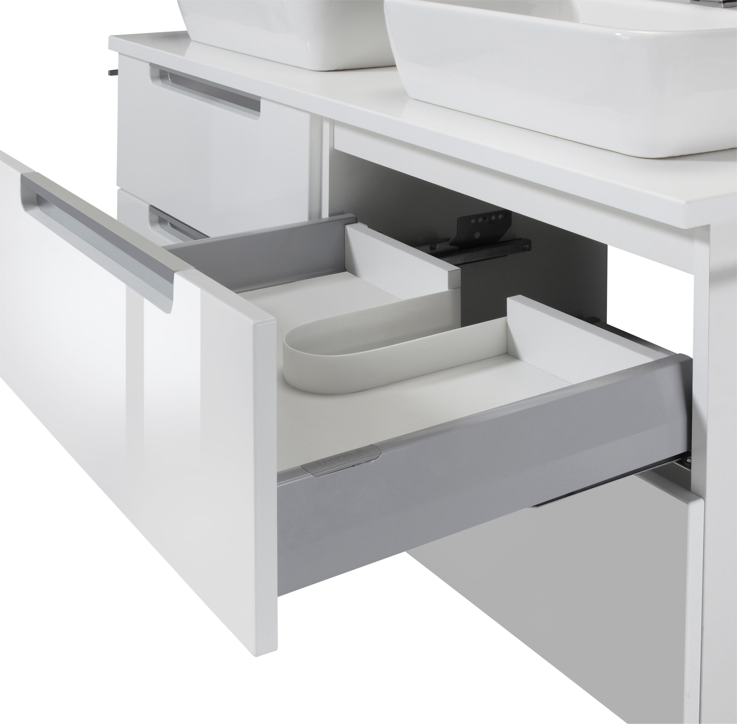 welltime Doppelwaschtisch »Malibu«, mit Soft-Close, Breite 120 cm