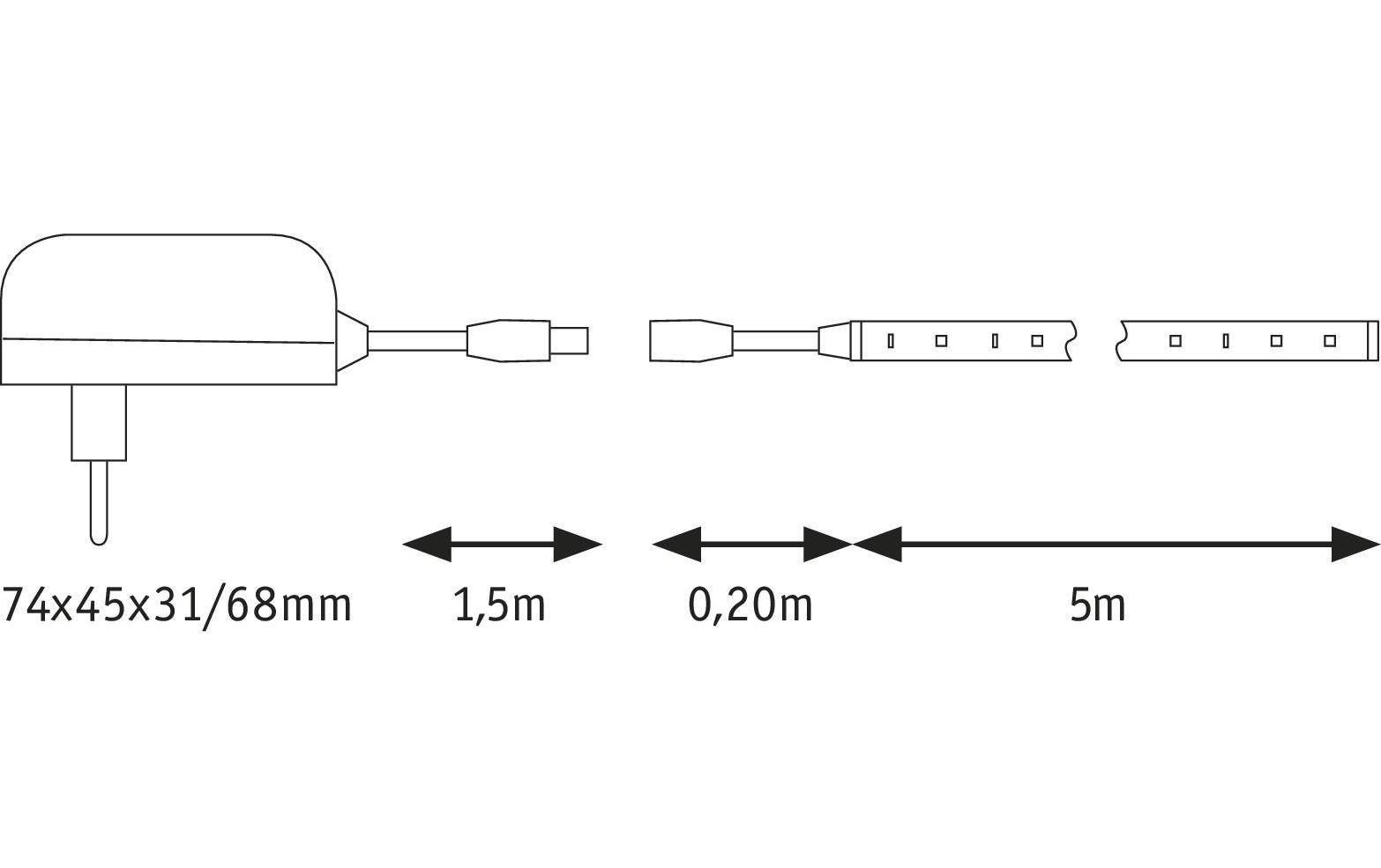 Paulmann LED-Streifen »SimpLED 3000 K,«, 300 St.-flammig