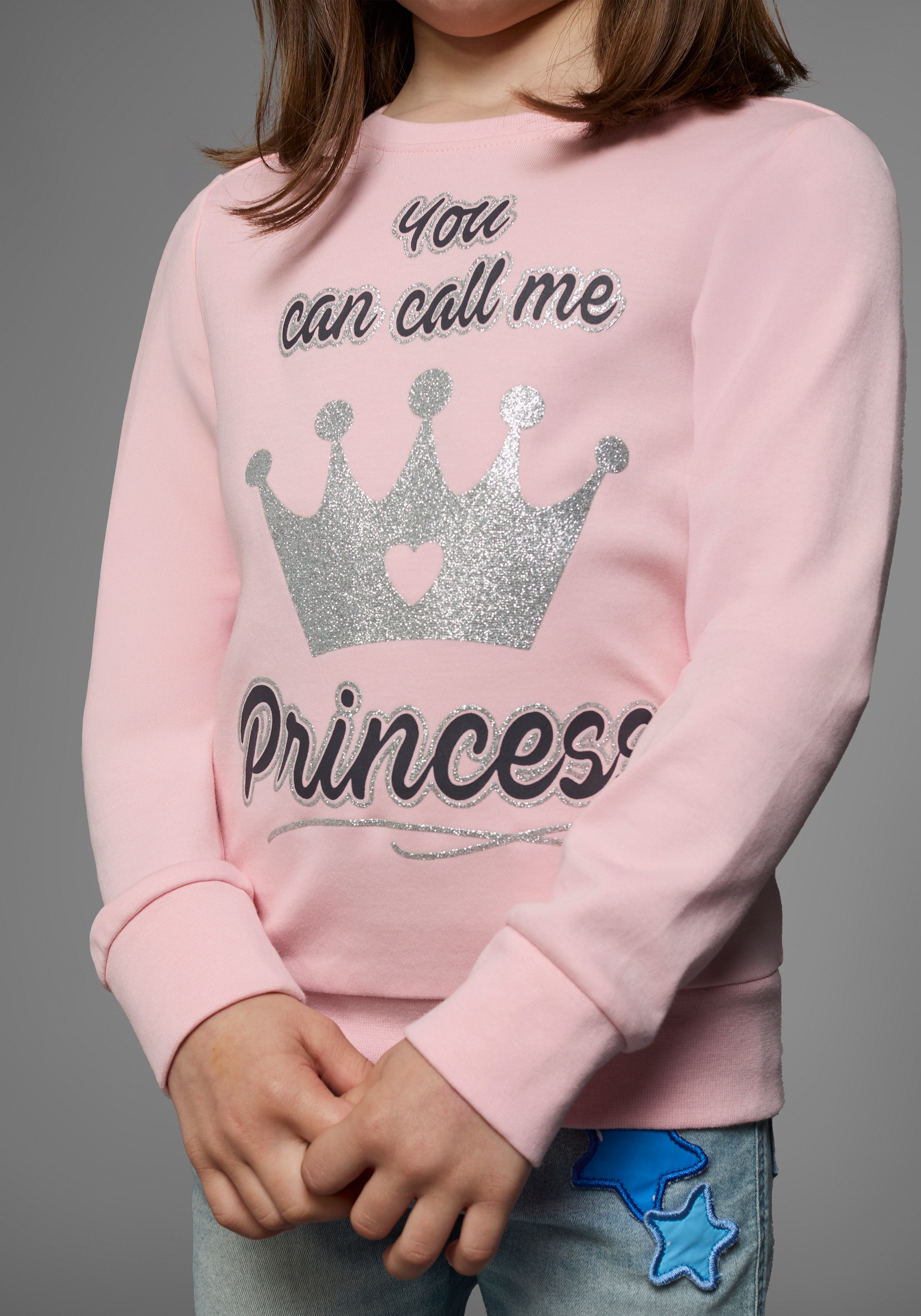 KIDSWORLD Langarmshirt »YOU CAN CALL ME PRINCESS«, Langarm, Basic-Passform, bedruckt, Rundhalsausschnitt