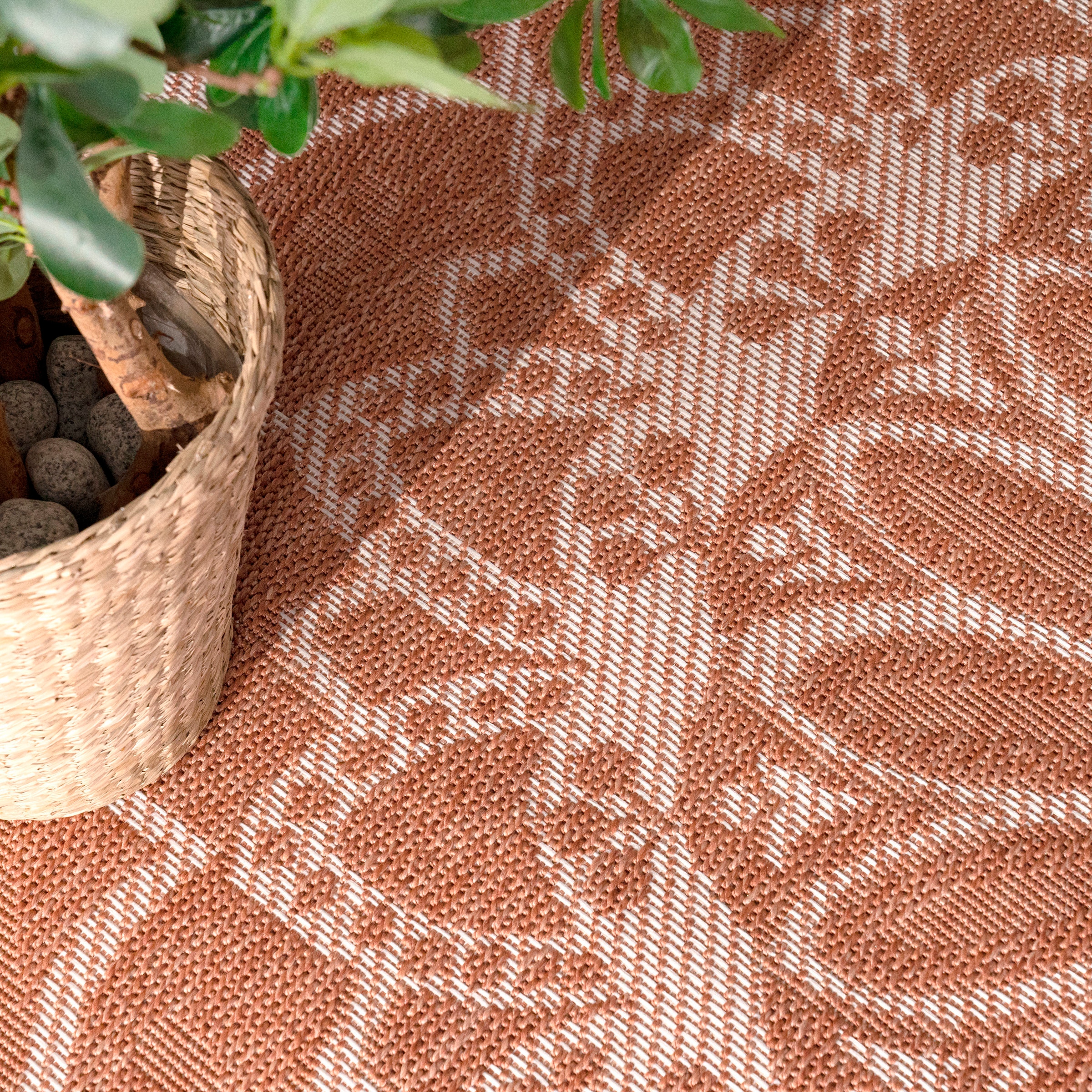 Paco Home Teppich »Brescia 471«, rechteckig, 4 mm Höhe, Flachgewebe, modernes orientalisches Design, In- und Outdoor geeignet