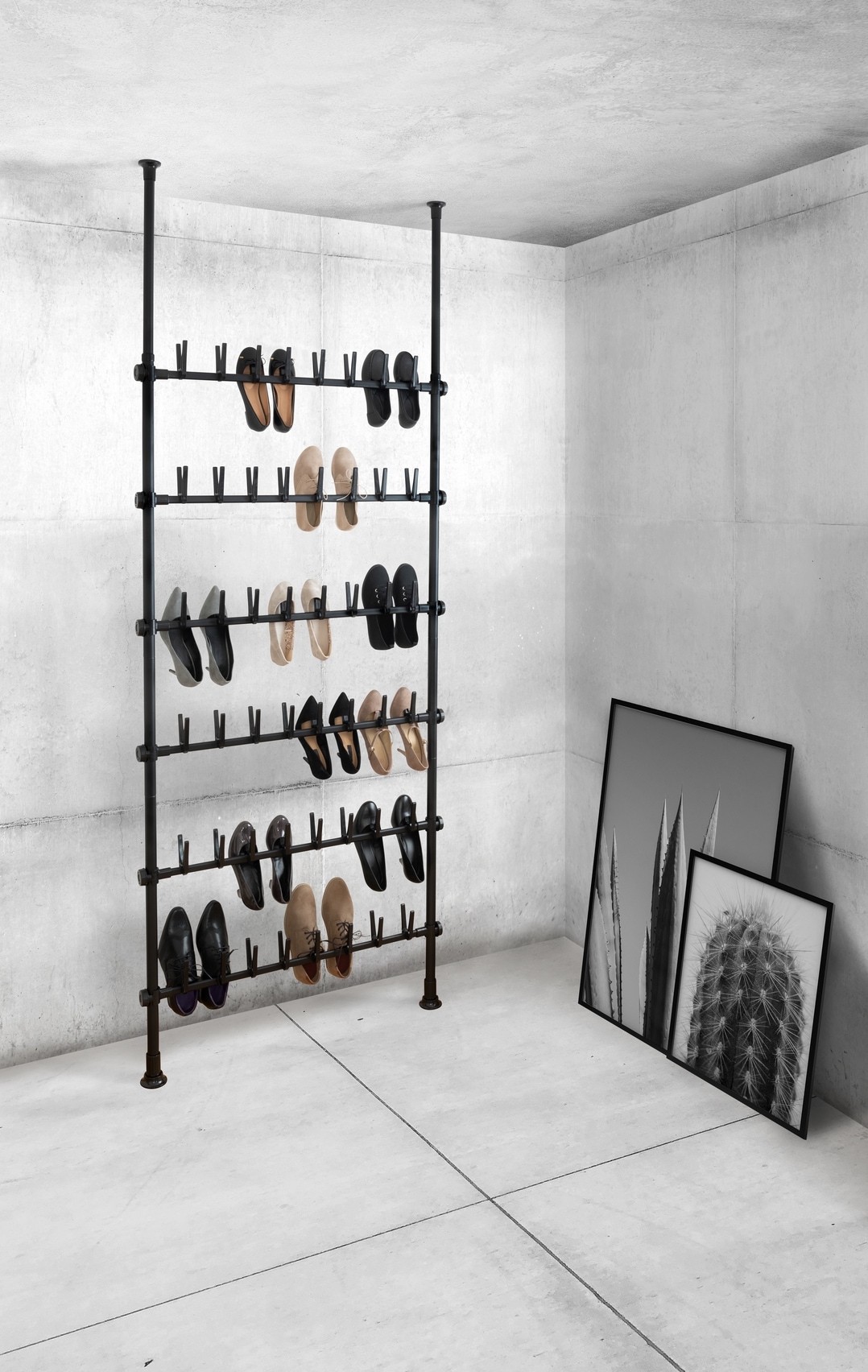 WENKO Schuhregal »Modell Herkules Shoes«, Teleskopregal für 48 Paar Schuhe, zum Klemmen ohne Bohren, verstellbar