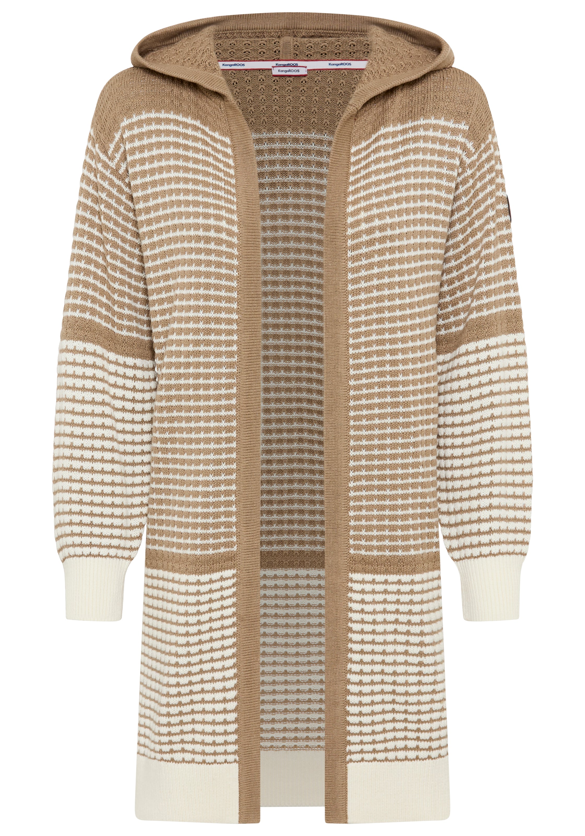 KangaROOS Kapuzenstrickjacke, mit angesagtem Strickmuster