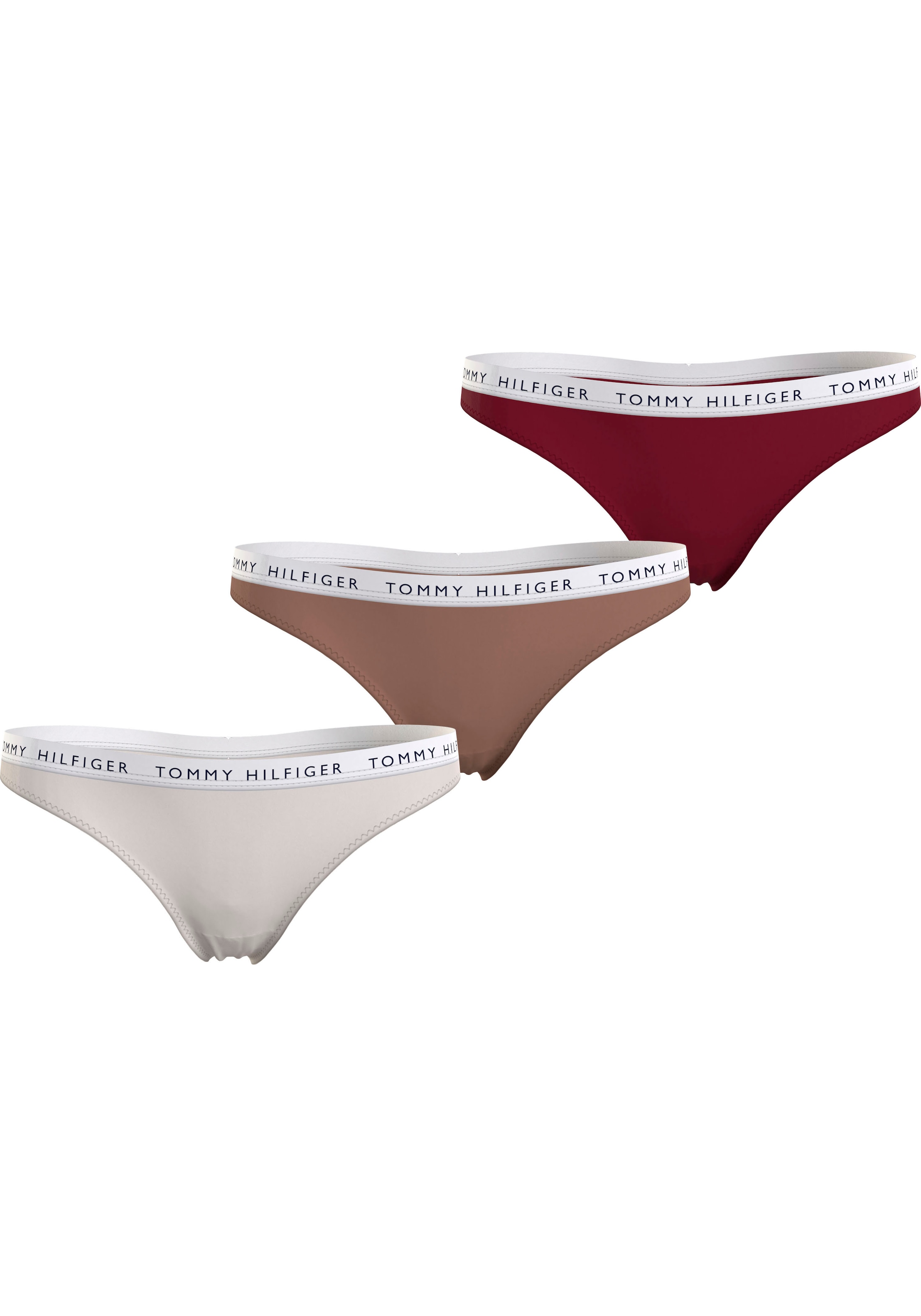3 Logo ordern Underwear im dem mit Taillenbund T-String, St., 3er-Pack), Hilfiger Tommy (Set, Shop Jelmoli-Online auf ❤