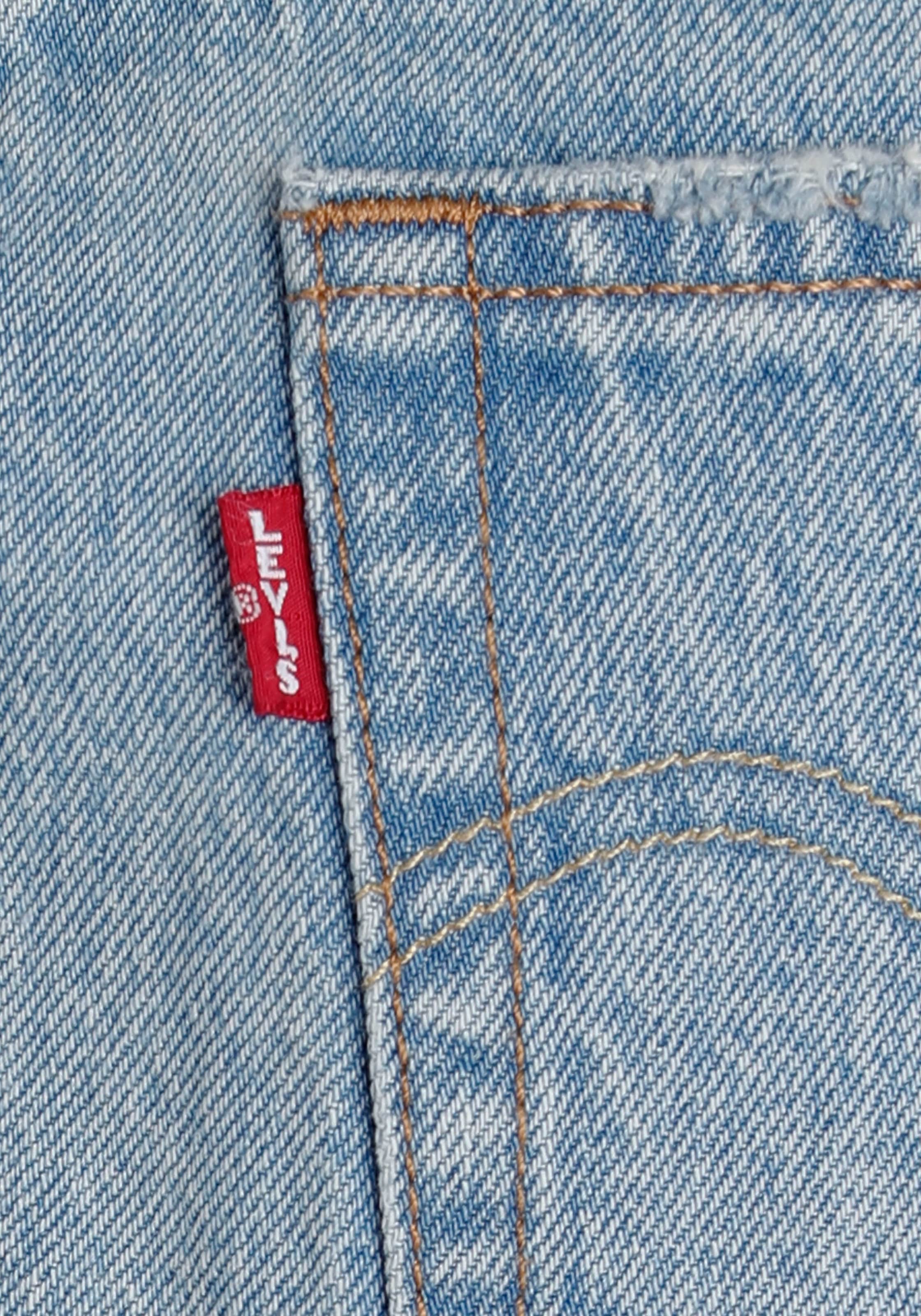 Levi's® Jeansrock »ICON SKIRT«, mit Used-Effekten und ausgefransten Kanten