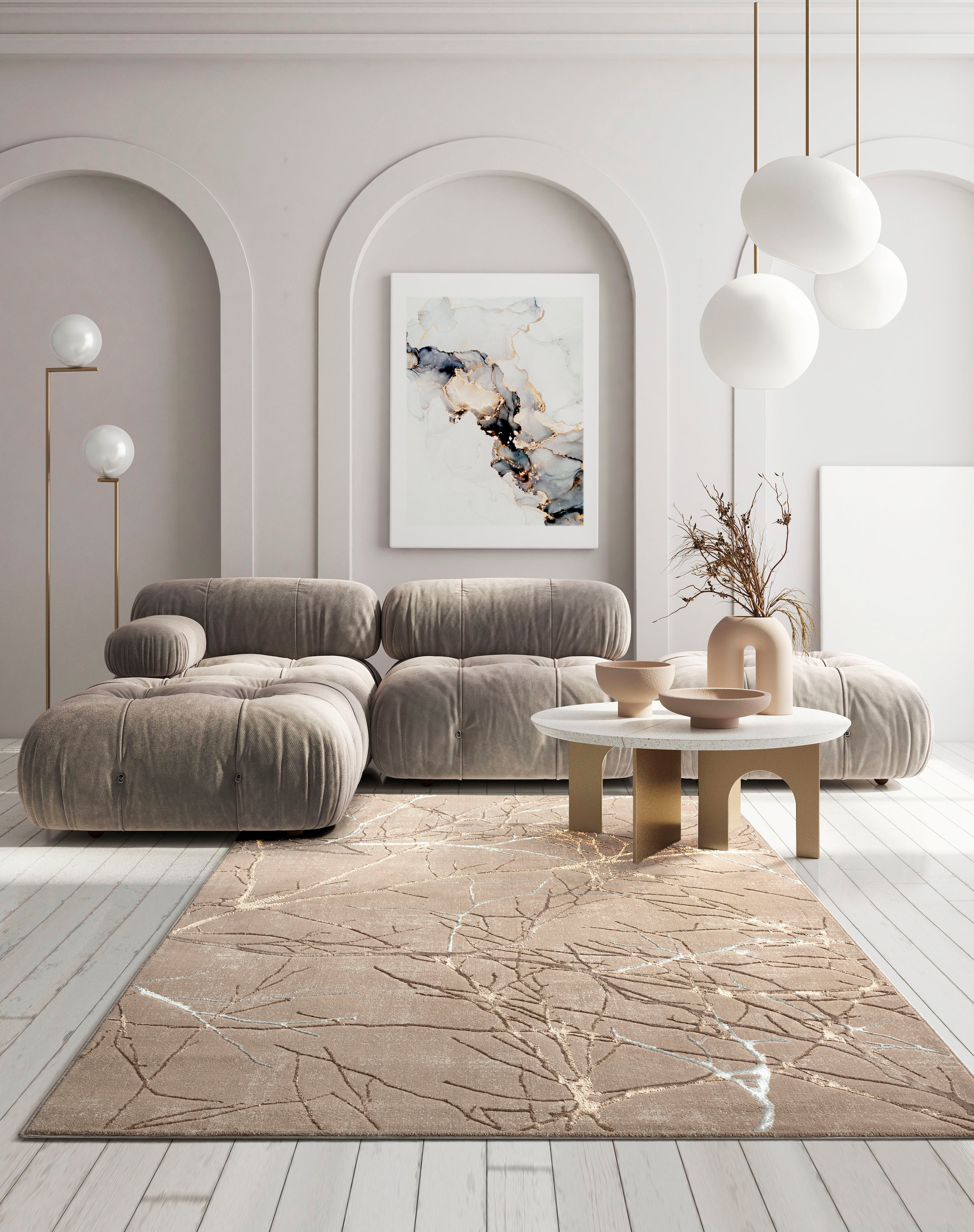 ❤ merinos Teppich »Creation 50055«, rechteckig, elegant, glänzend,  Kurzflor, Indoor, pflegeleicht, robust kaufen im Jelmoli-Online Shop