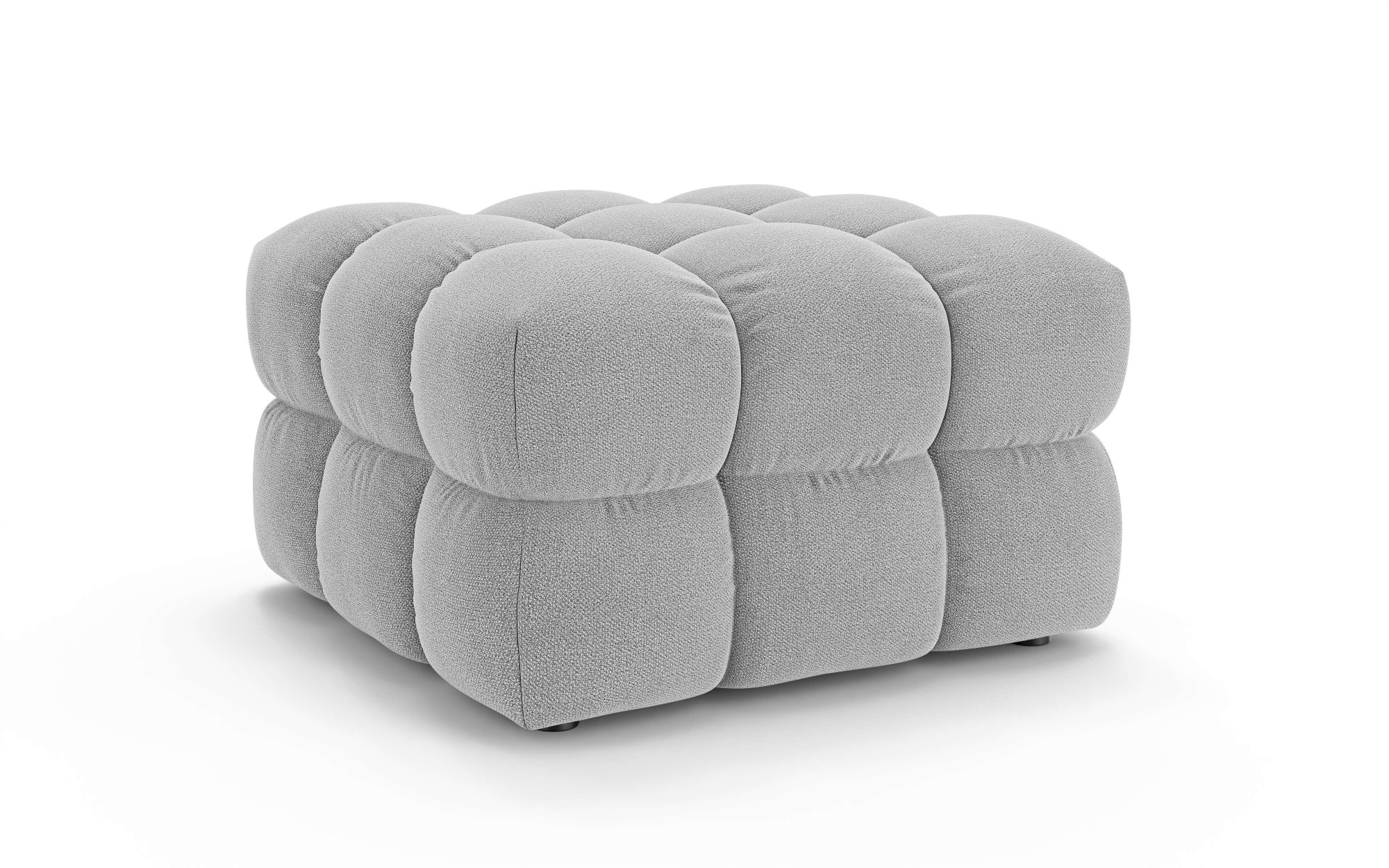 s.Oliver Polsterhocker »COBBO Sitzhocker Bubble-Optik, Masse B/T/H: 80/80/48 cm«, passend zum Sofa, moderne Steppung und hoher Sitzkomfort