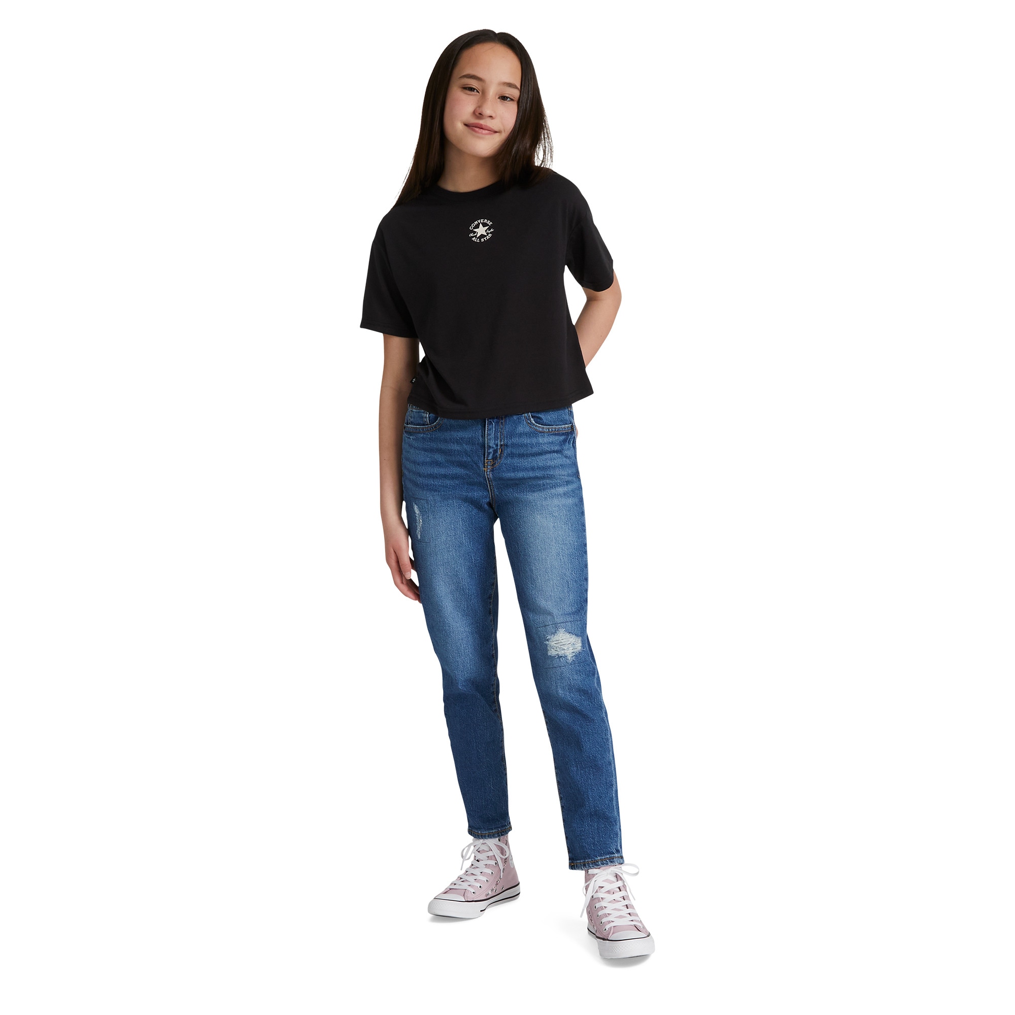 Converse T-Shirt »CHUCK PATCH BOXY T-SHIRT - für Kinder«