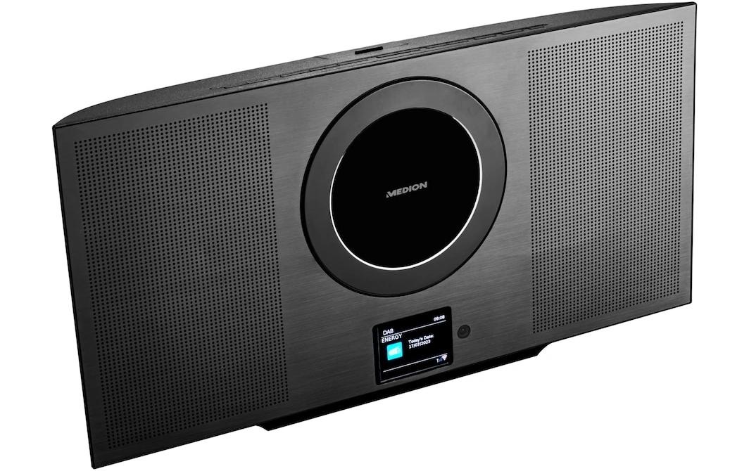 Medion® Stereoanlage »P66348 Schwarz«, (Bluetooth Digitalradio (DAB+)-Internetradio-FM-Tuner)