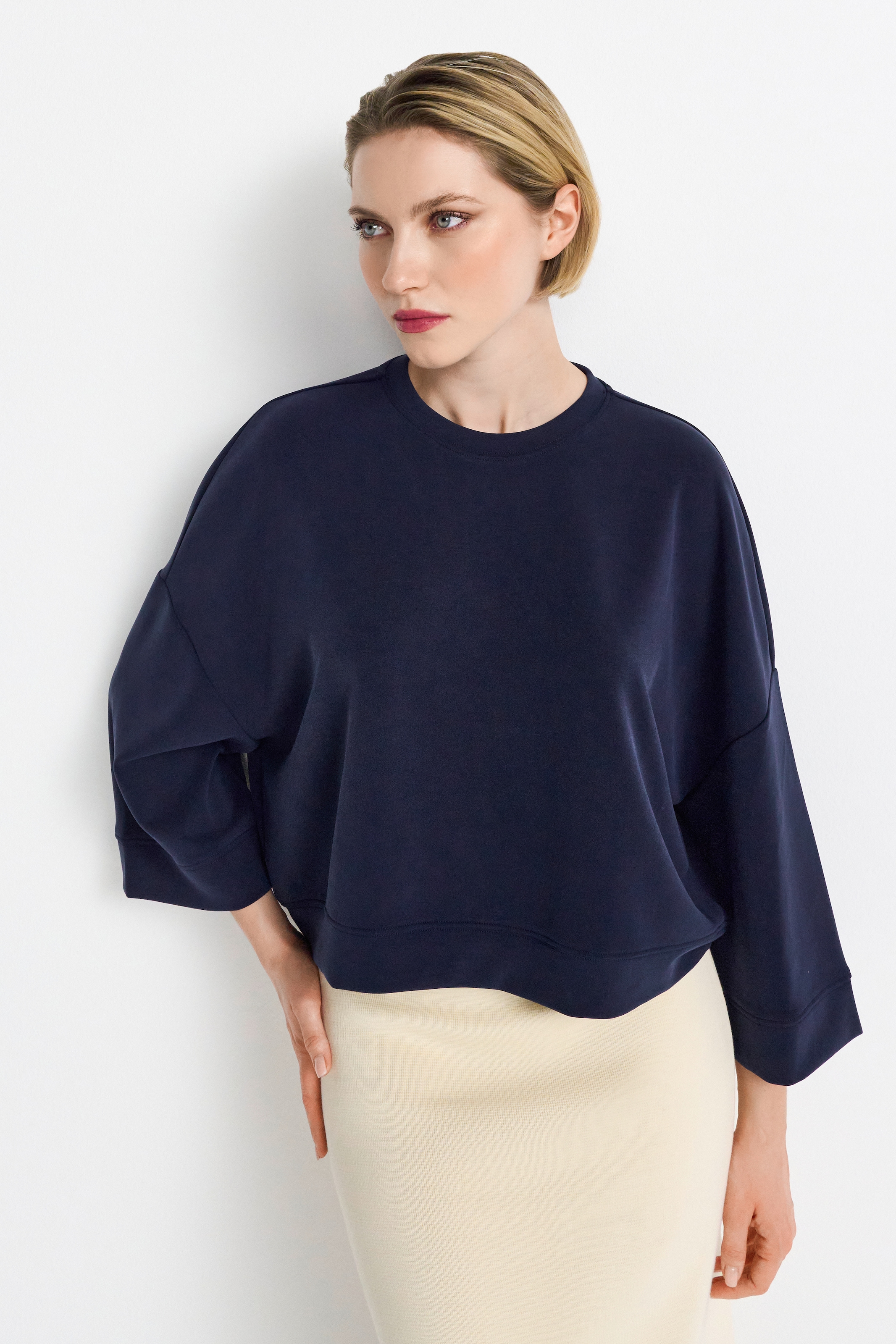 RICHROYAL Kurzarmshirt »Tencel peached Shirt«, modische Kurzarmsweatshirt