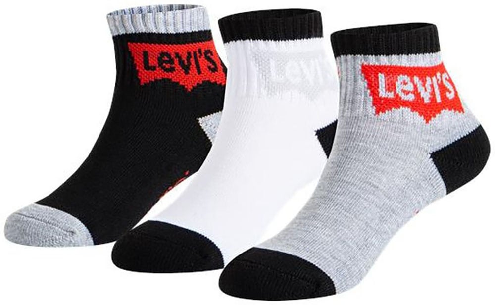 Levi's® Kids Socken »BATWING MID CUT3PK«, (Packung, 3 Paar), im 3er-Pack